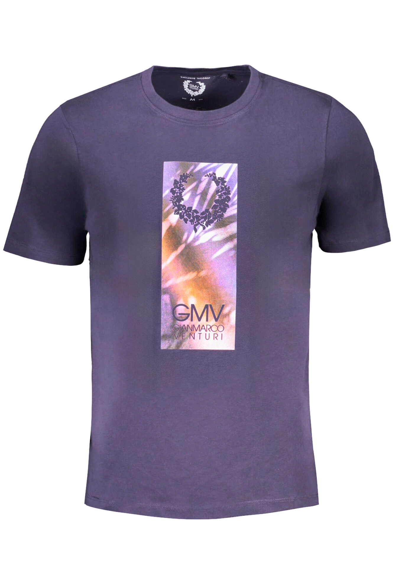 GIAN MARCO VENTURI MEN'S SHORT SLEEVED T-SHIRT BLUE