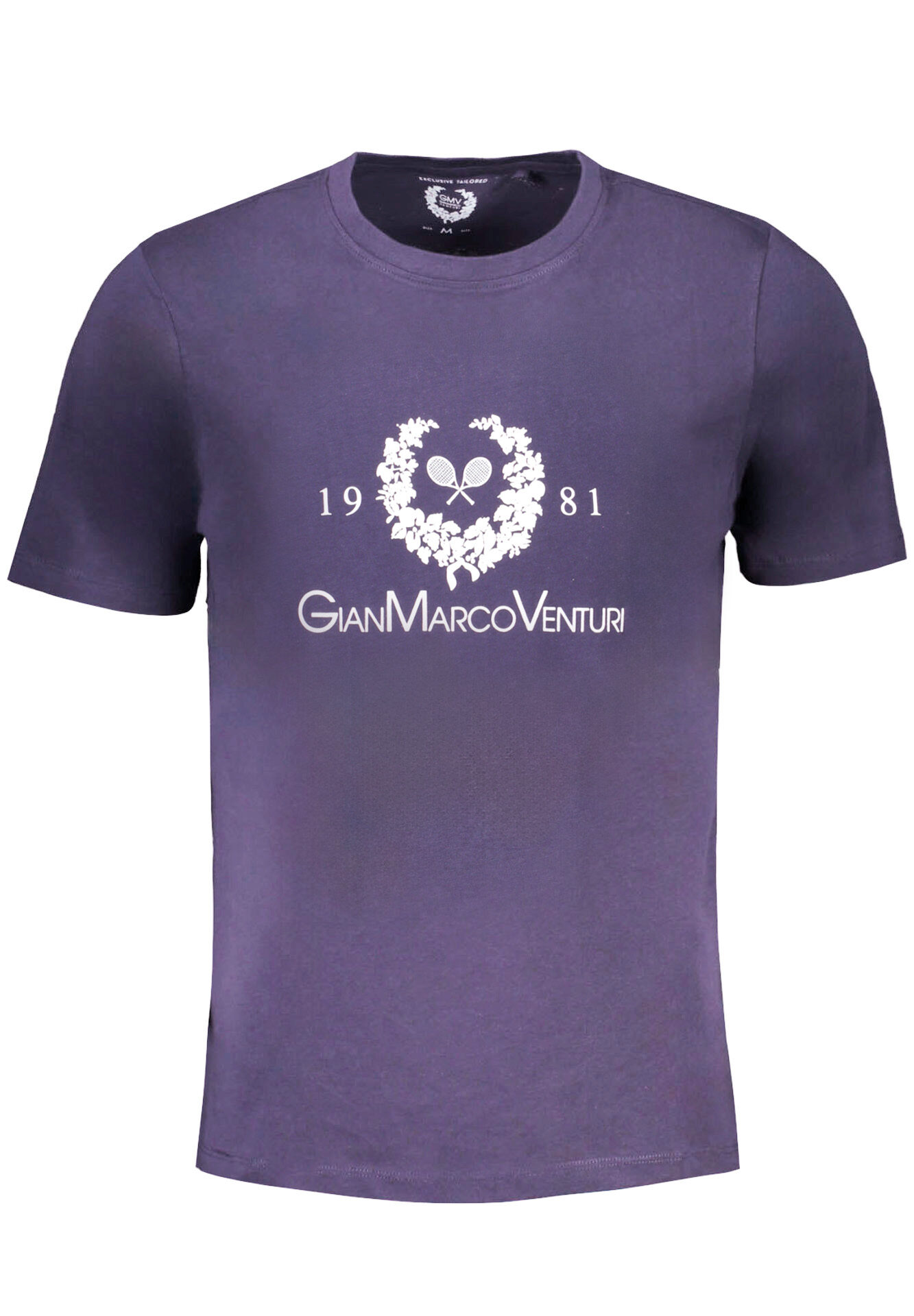 GIAN MARCO VENTURI MEN'S SHORT SLEEVED T-SHIRT BLUE