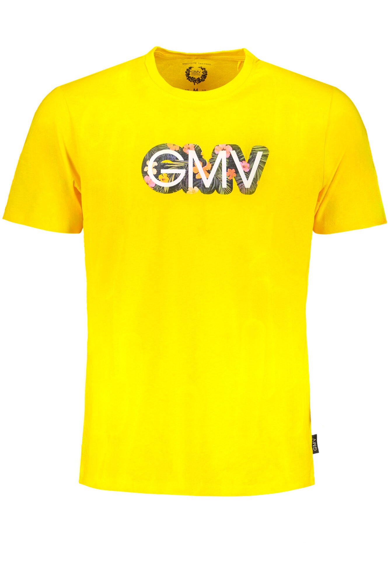 GIAN MARCO VENTURI YELLOW MEN'S SHORT SLEEVED T-SHIRT
