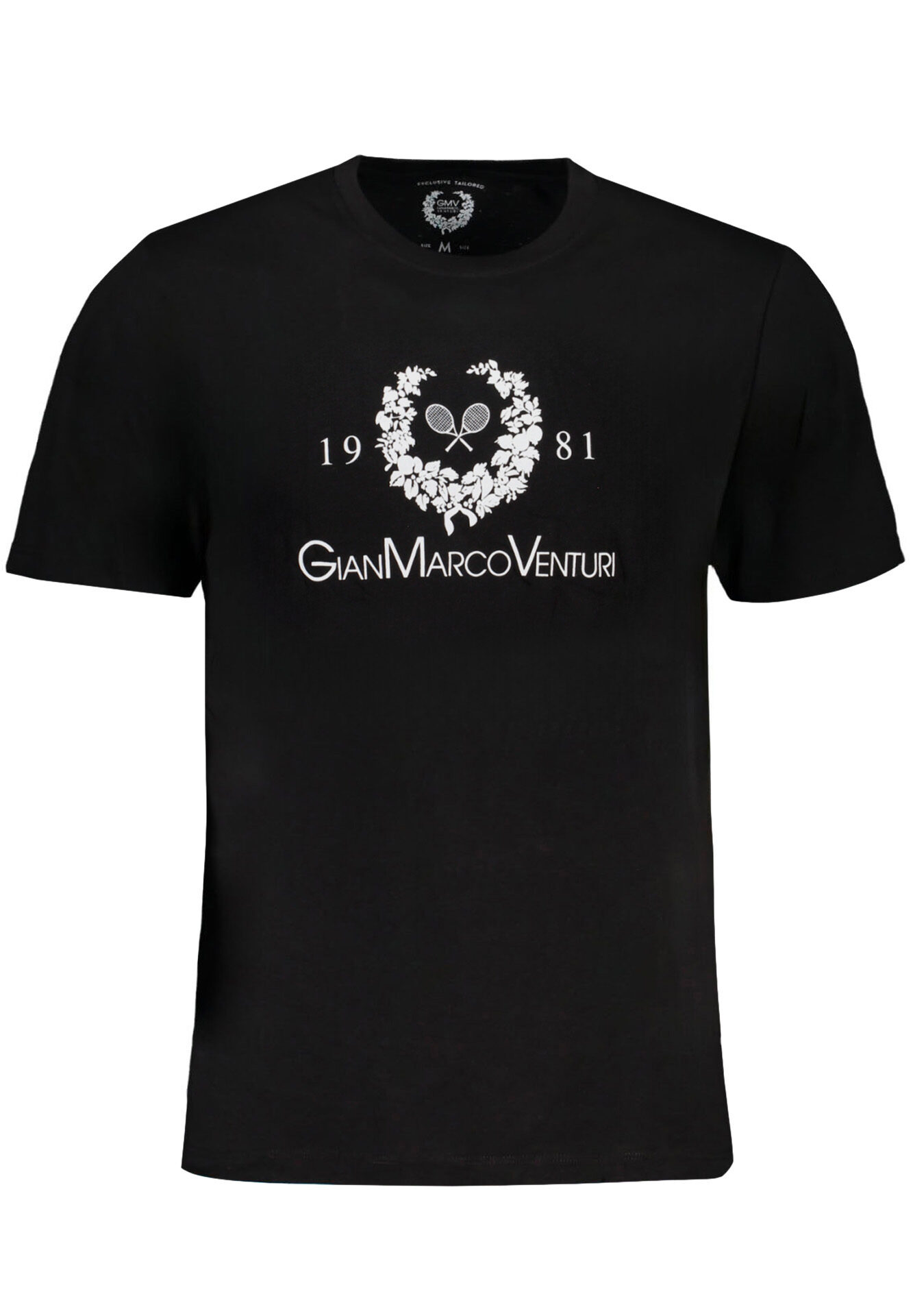 GIAN MARCO VENTURI MEN'S SHORT SLEEVED T-SHIRT BLACK