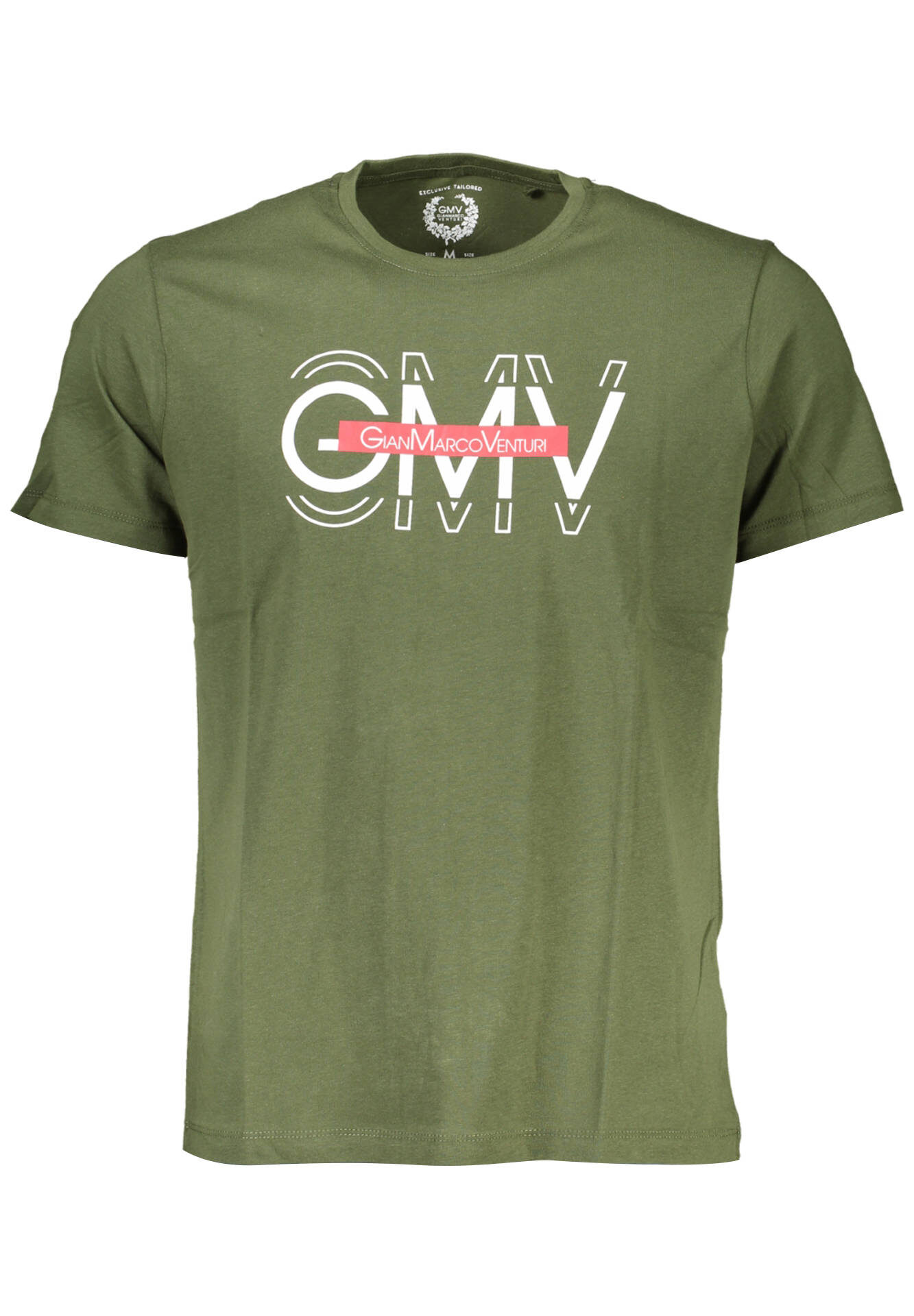 GIAN MARCO VENTURI MEN'S SHORT SLEEVED T-SHIRT GREEN