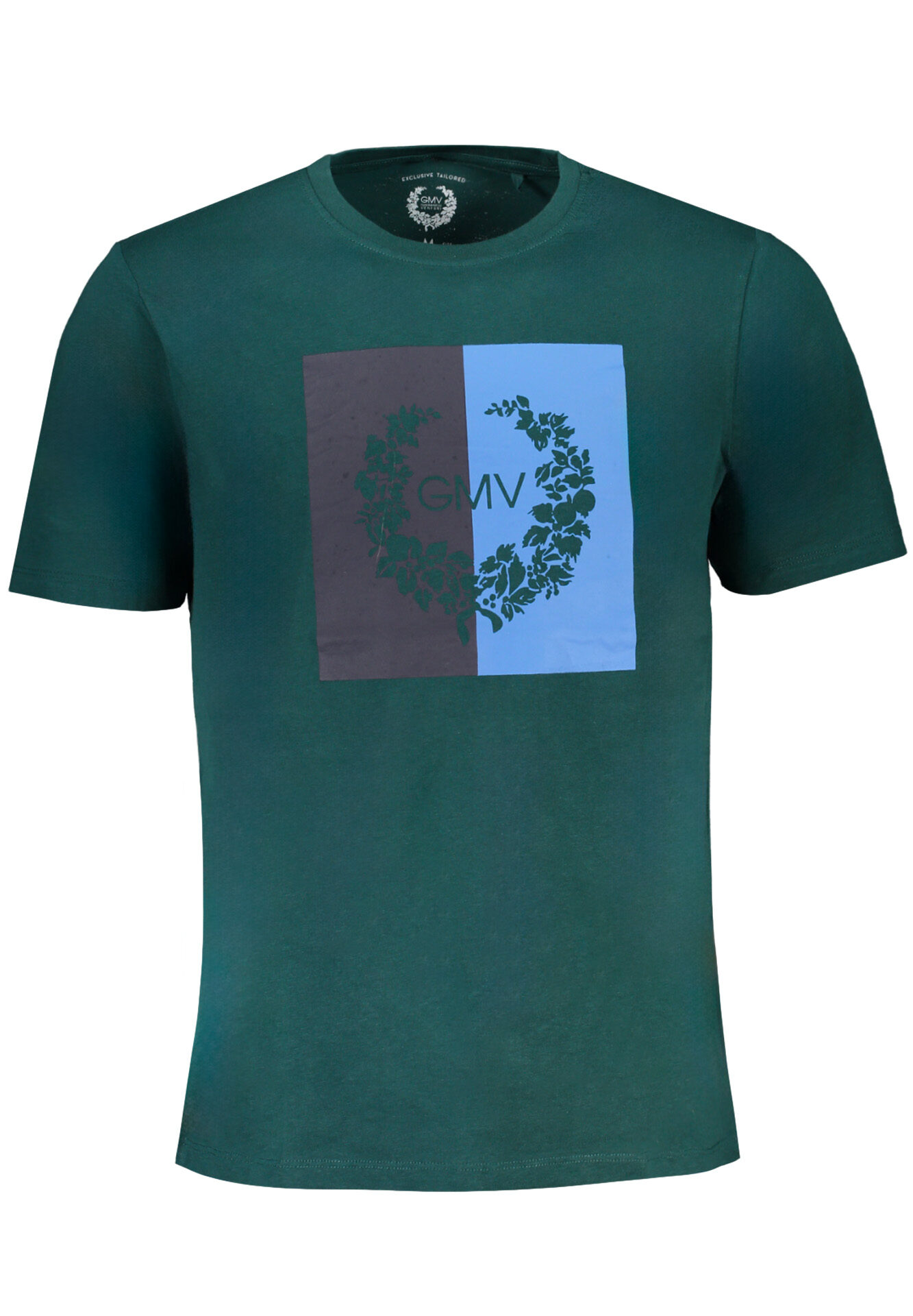 GIAN MARCO VENTURI GREEN MEN'S SHORT SLEEVED T-SHIRT