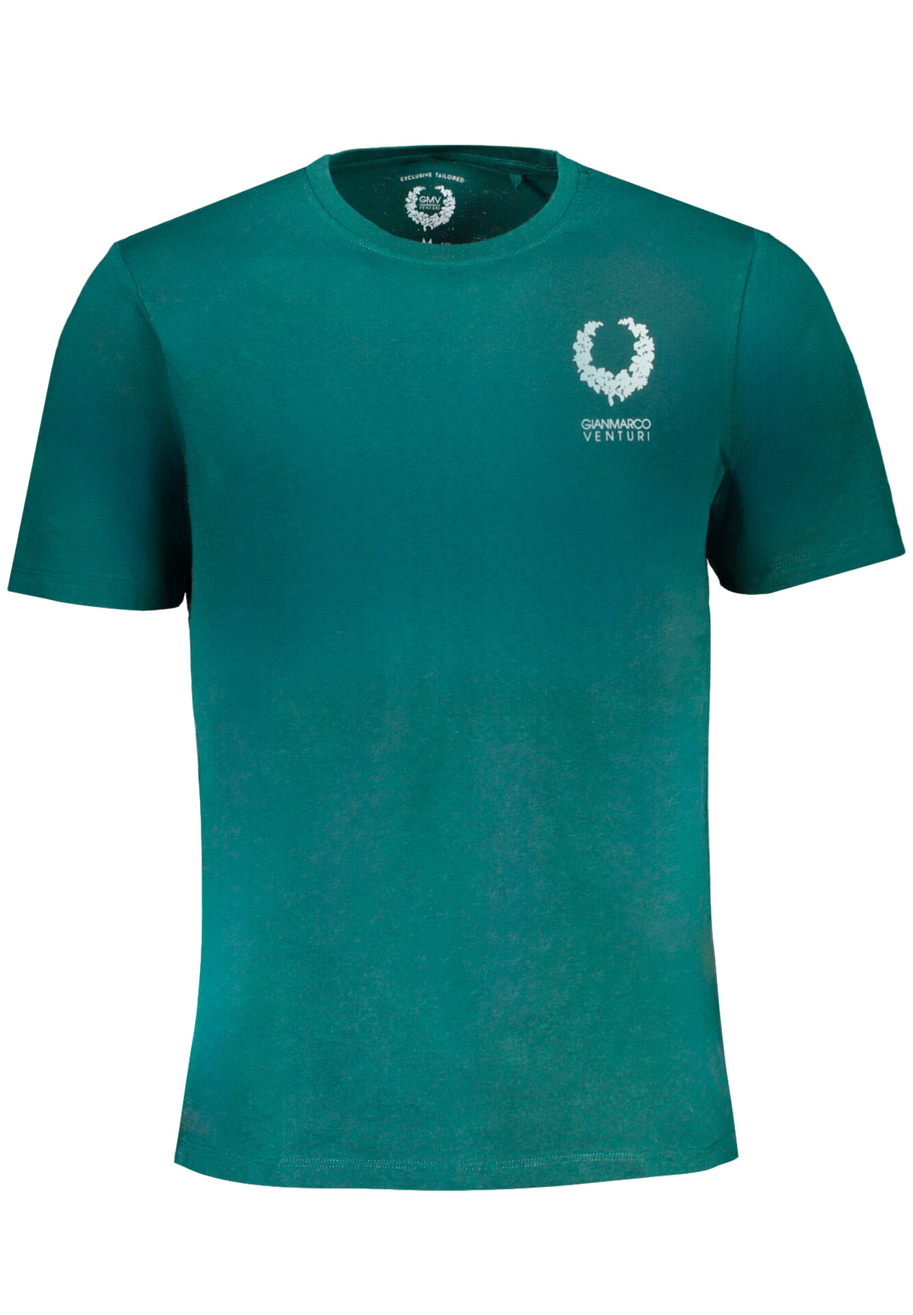 GIAN MARCO VENTURI GREEN MEN'S SHORT SLEEVED T-SHIRT