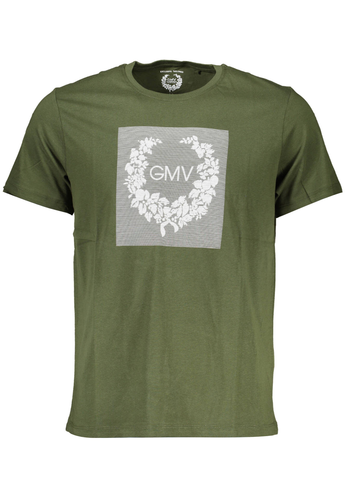 GIAN MARCO VENTURI MEN'S SHORT SLEEVE T-SHIRT GREEN