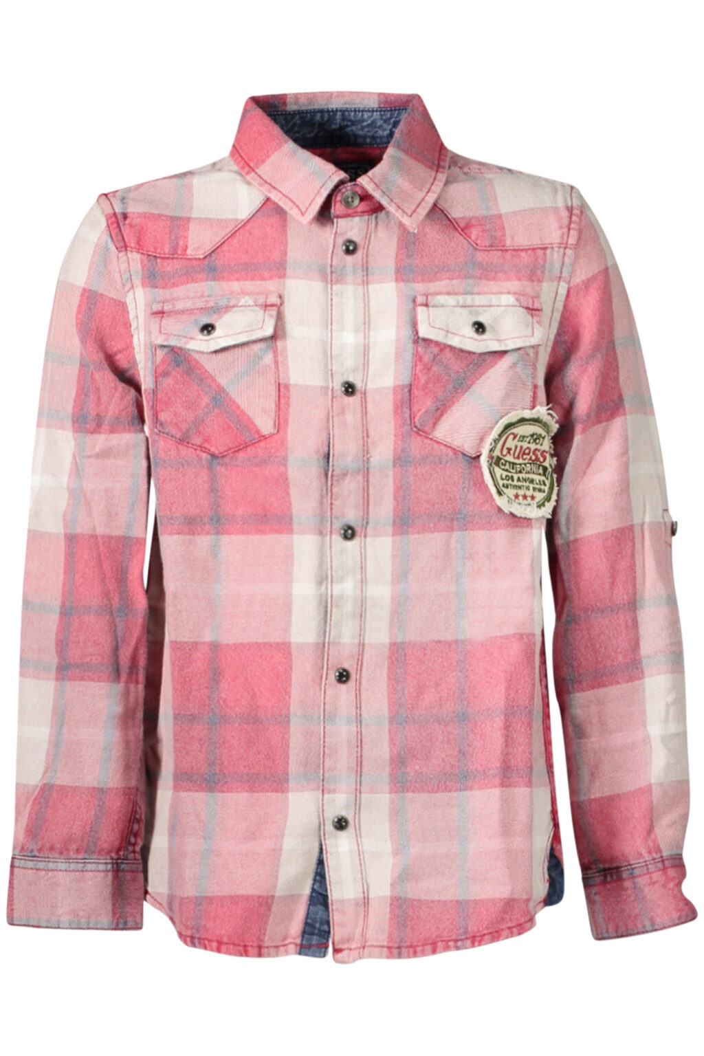 guessjeanscamiciamanichelunghebambinorosso_1 GUESS JEANS Vaikiški Marškinėliai