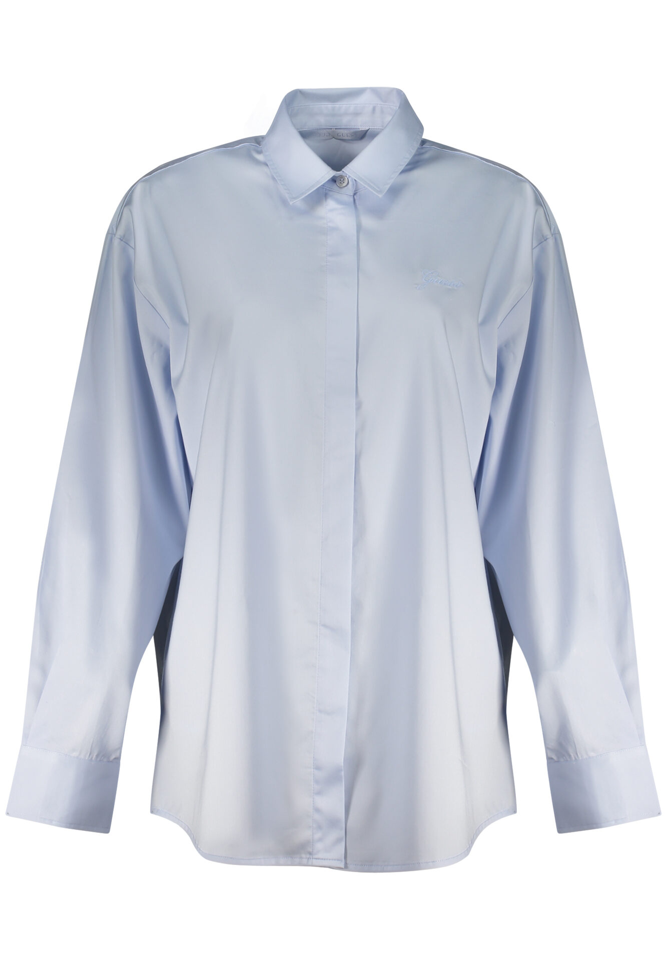 GUESS JEANS WOMEN'S LONG-SLEEVED SHIRT, BLUE