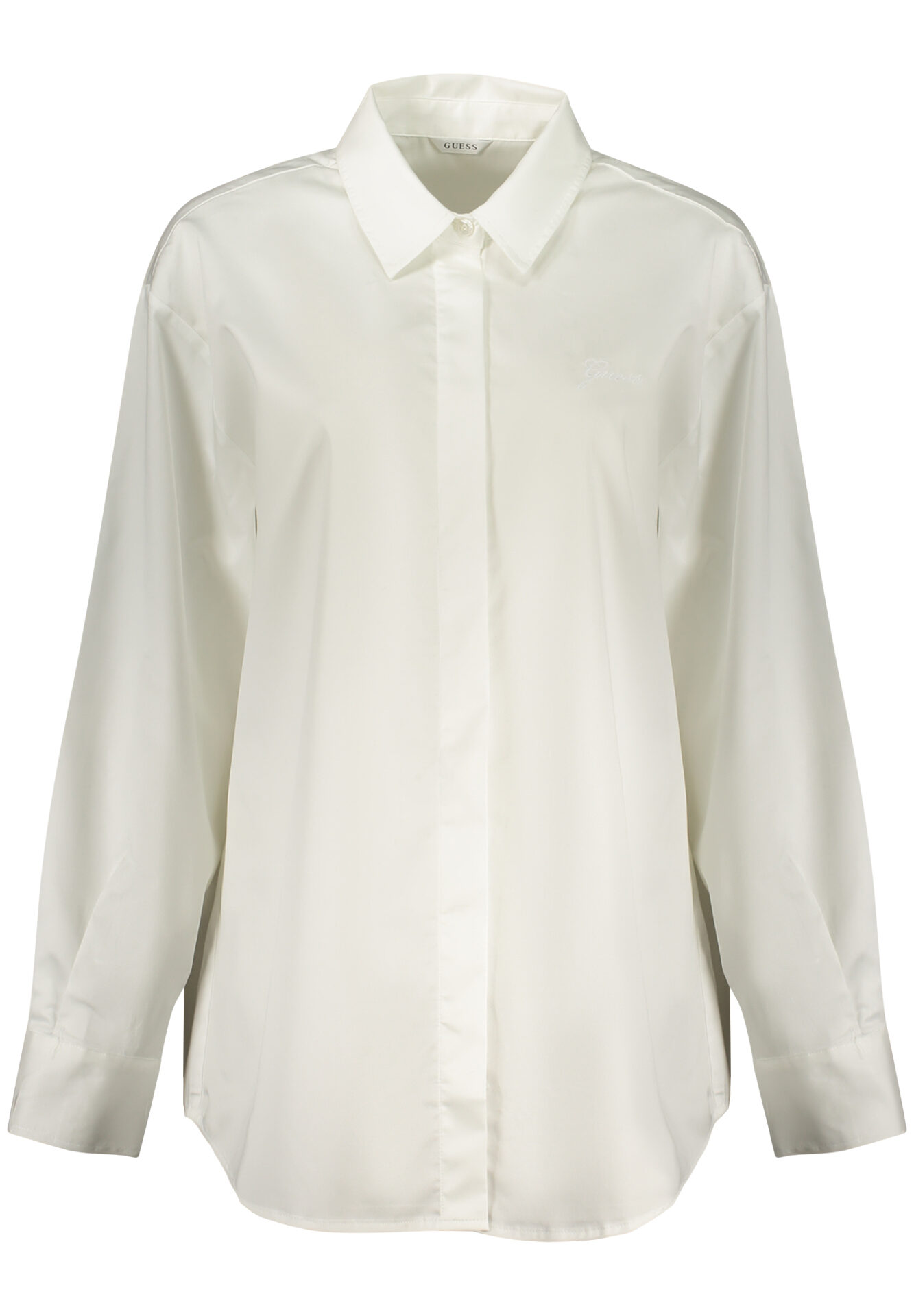GUESS JEANS WOMEN'S LONG-SLEEVED SHIRT WHITE