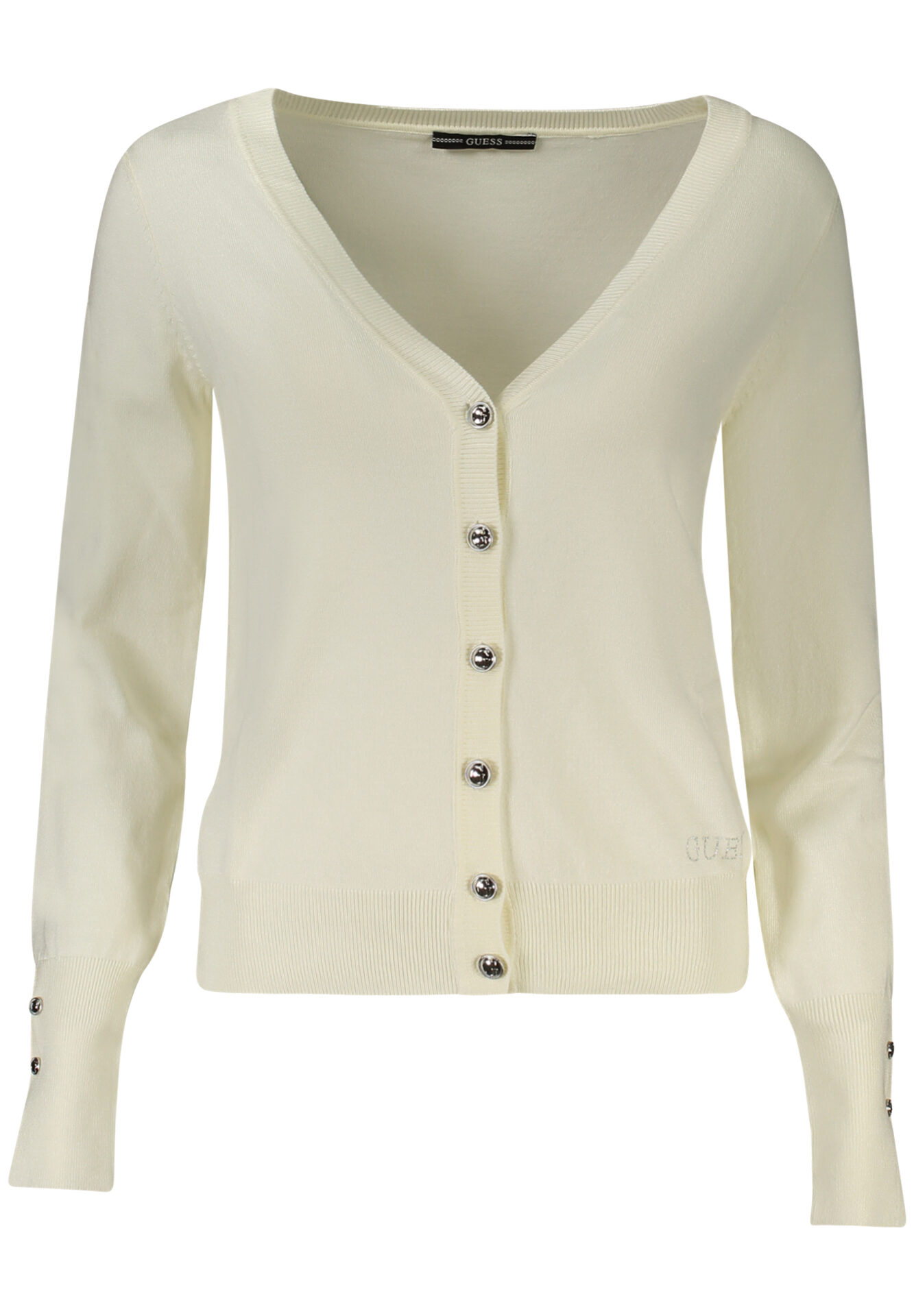GUESS JEANS WOMEN'S CARDIGAN WHITE