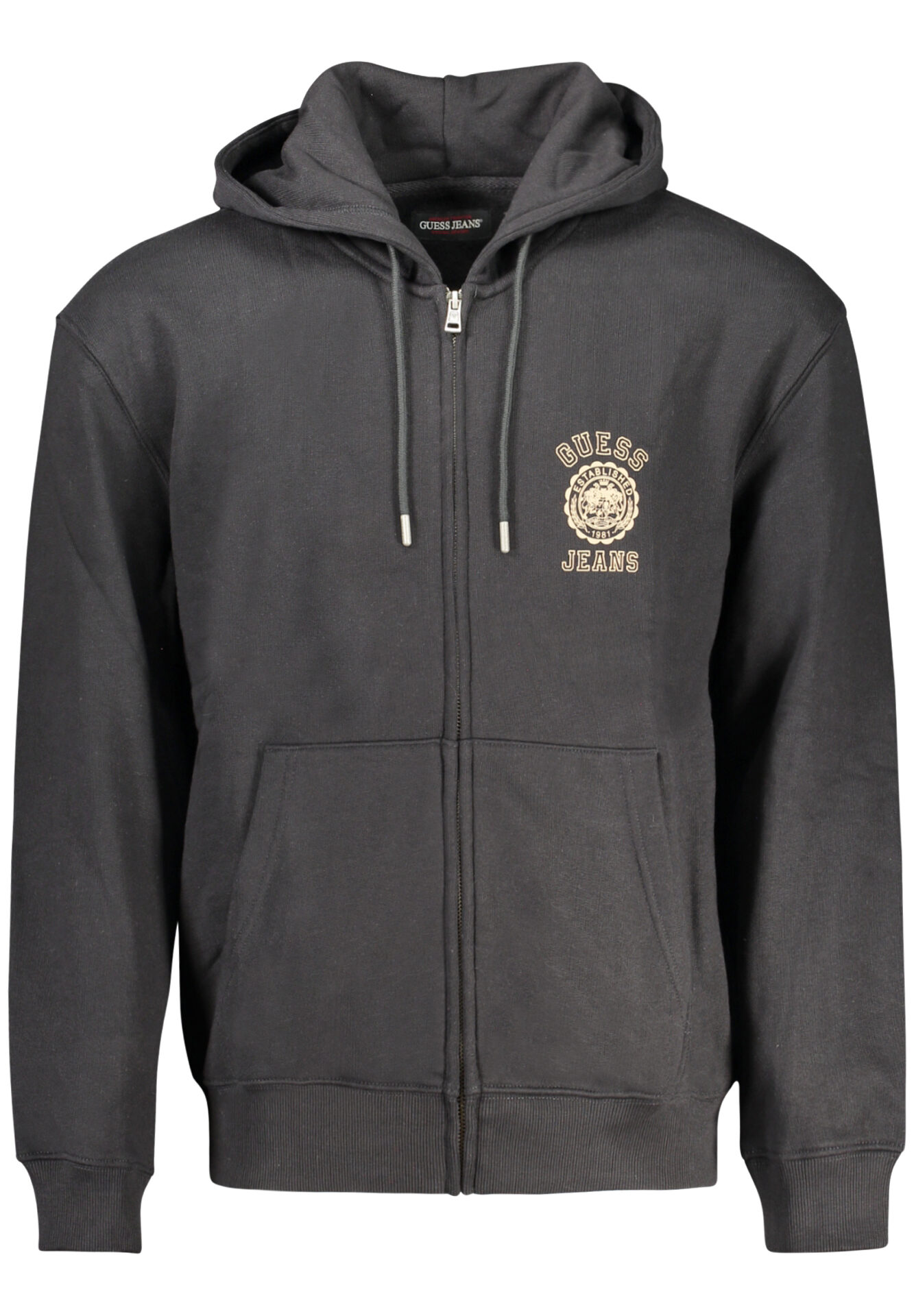 GUESS JEANS MEN'S ZIP-UP SWEATSHIRT BLACK