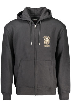 GUESS JEANS MEN'S ZIP-UP SWEATSHIRT BLACK