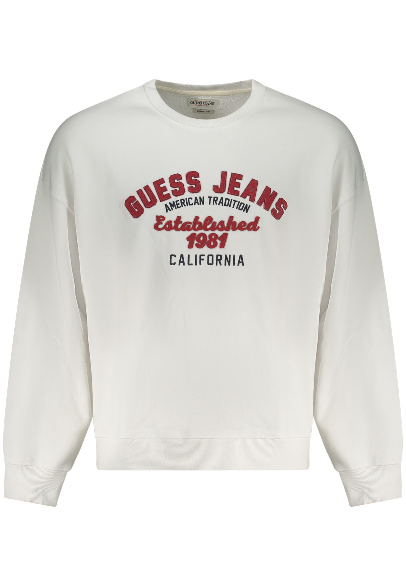 GUESS JEANS SWEATSHIRT WITHOUT ZIP MEN WHITE