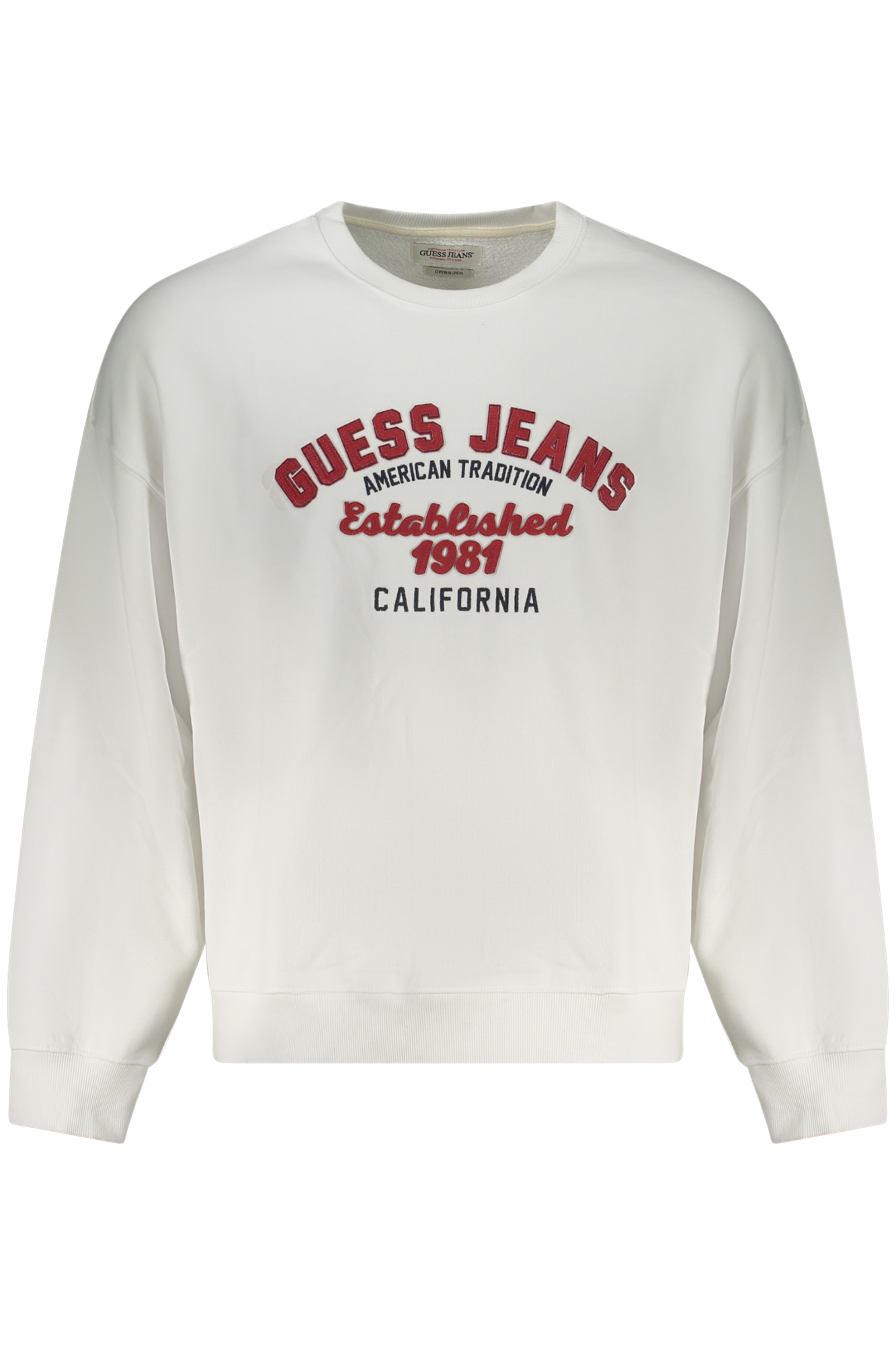 GUESS JEANS baltas vyriškas džemperis GUESS JEANS baltas vyriškas džemperis