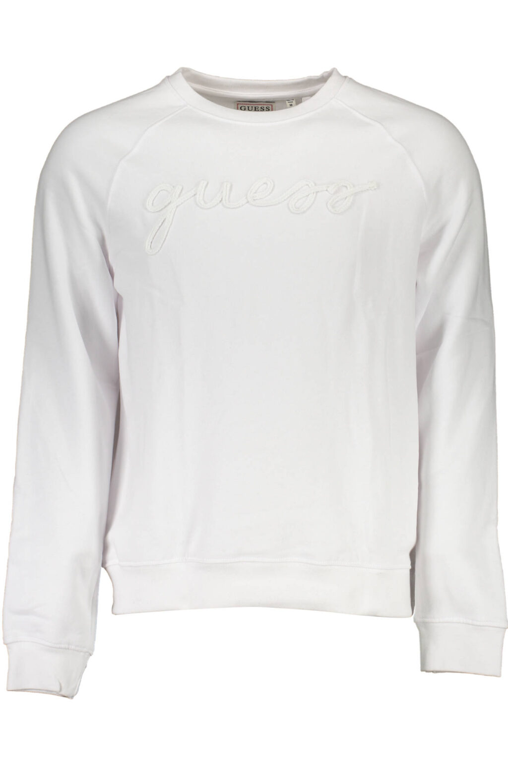 guessjeansfelpasenzazipuomobianco_1 GUESS JEANS BALTAS VYRIŠKAS DŽEMPERIS BE UŽTRAUKTUKO