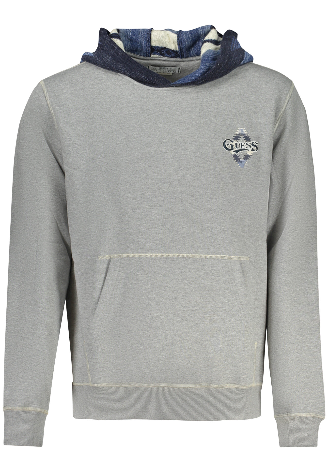 GUESS JEANS SWEATSHIRT WITHOUT ZIP MEN GREY