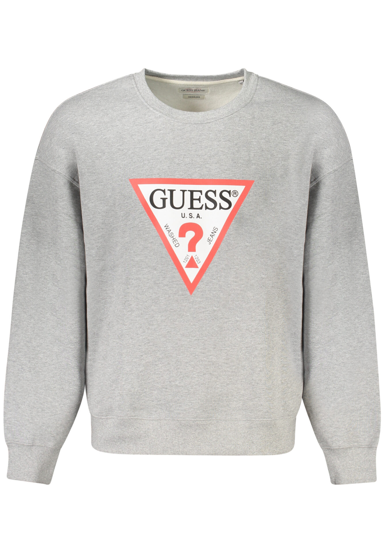GUESS JEANS SWEATSHIRT WITHOUT ZIP MEN GREY