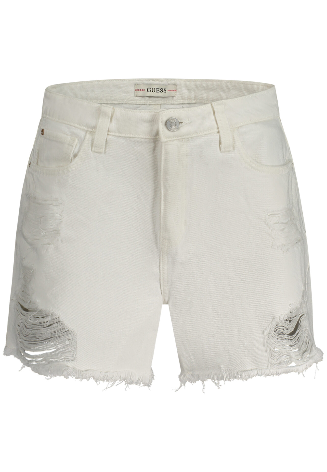 GUESS JEANS WOMEN'S SHORT JEANS WHITE