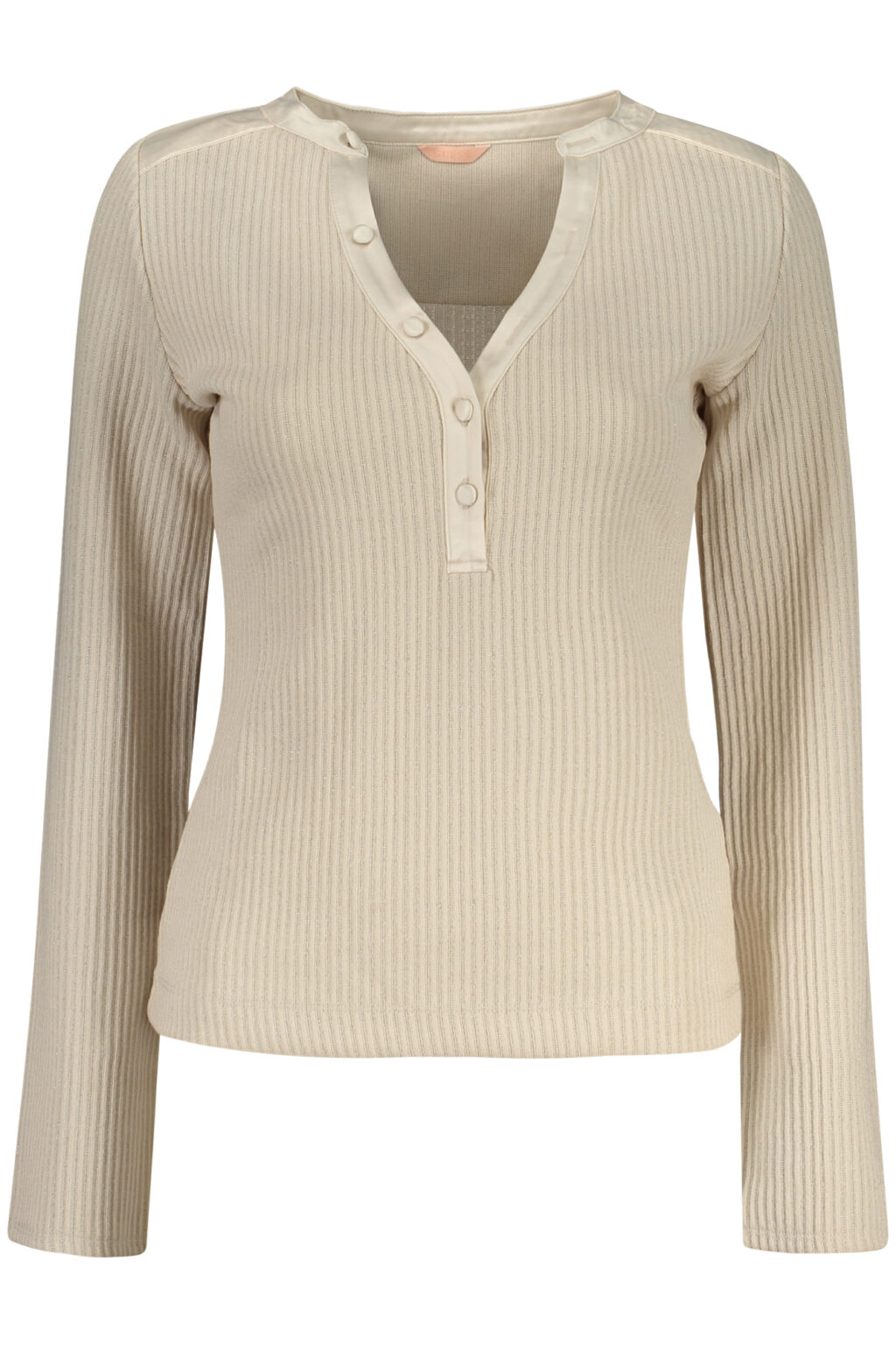 guessjeansmagliadonnabeige_1 GUESS JEANS moteriškas smėlio spalvos megztinis