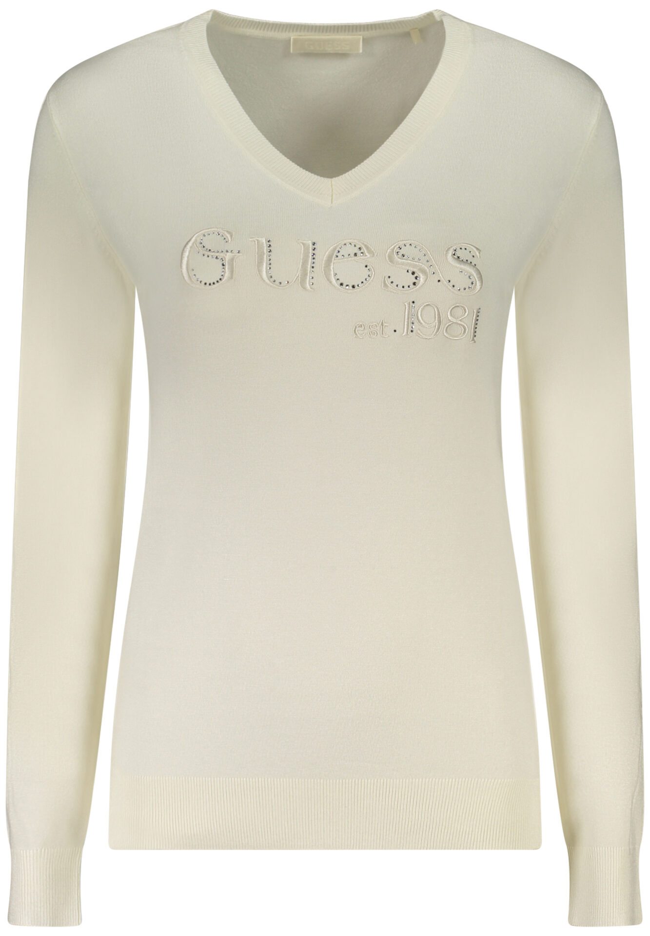 GUESS JEANS WOMEN'S WHITE SWEATER