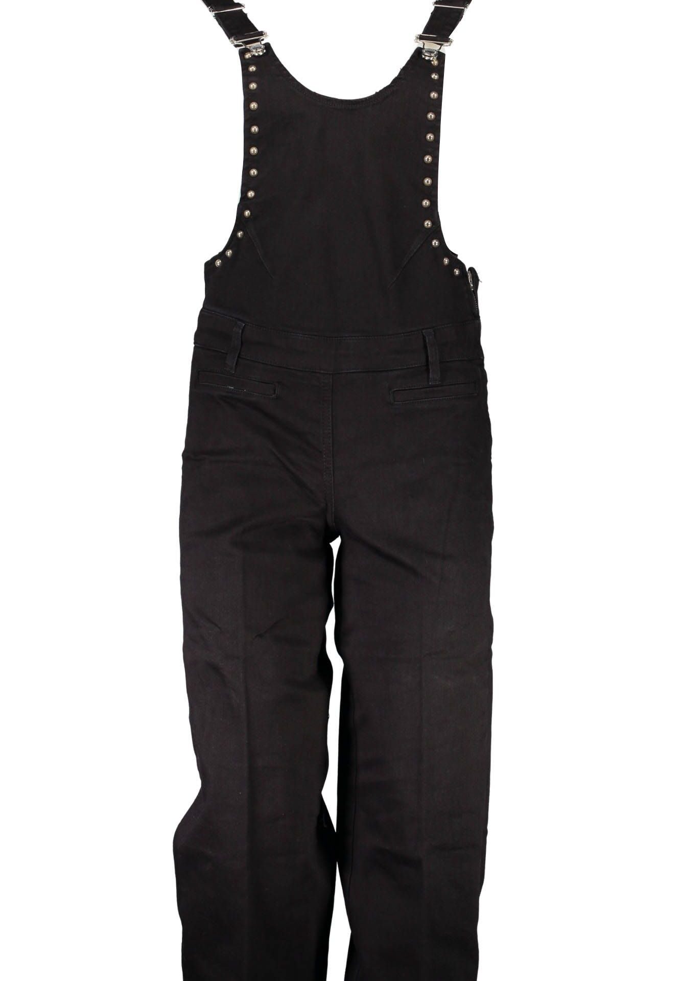 GUESS JEANS WOMEN'S BLACK DUNGAREES TROUSERS
