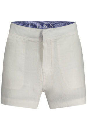 GUESS JEANS baltos moteriškos trumpos kelnės