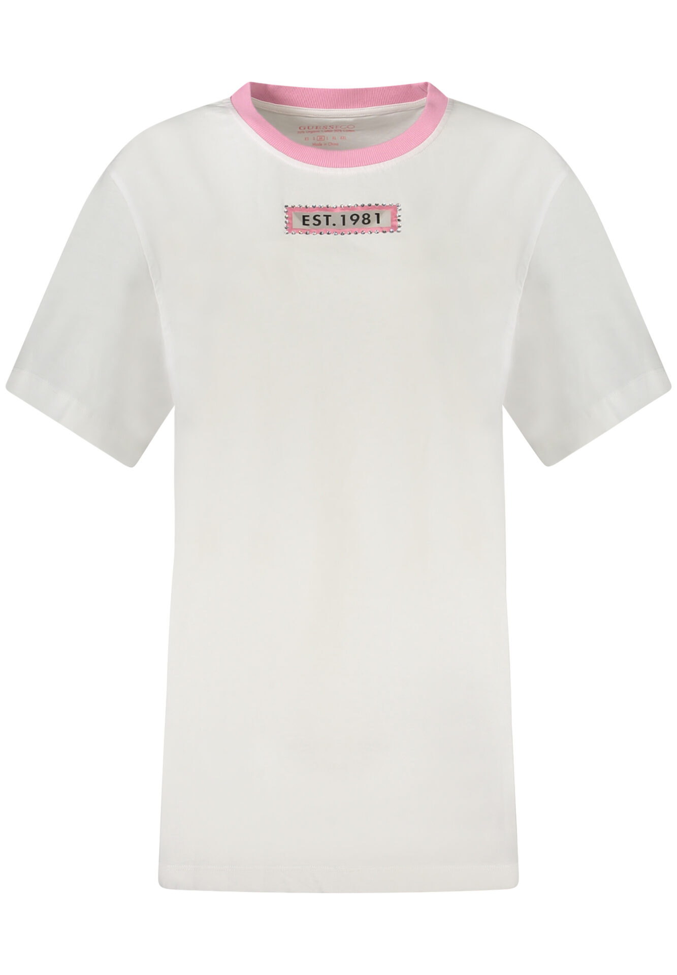 GUESS JEANS SHORT SLEEVE T-SHIRT WOMEN WHITE