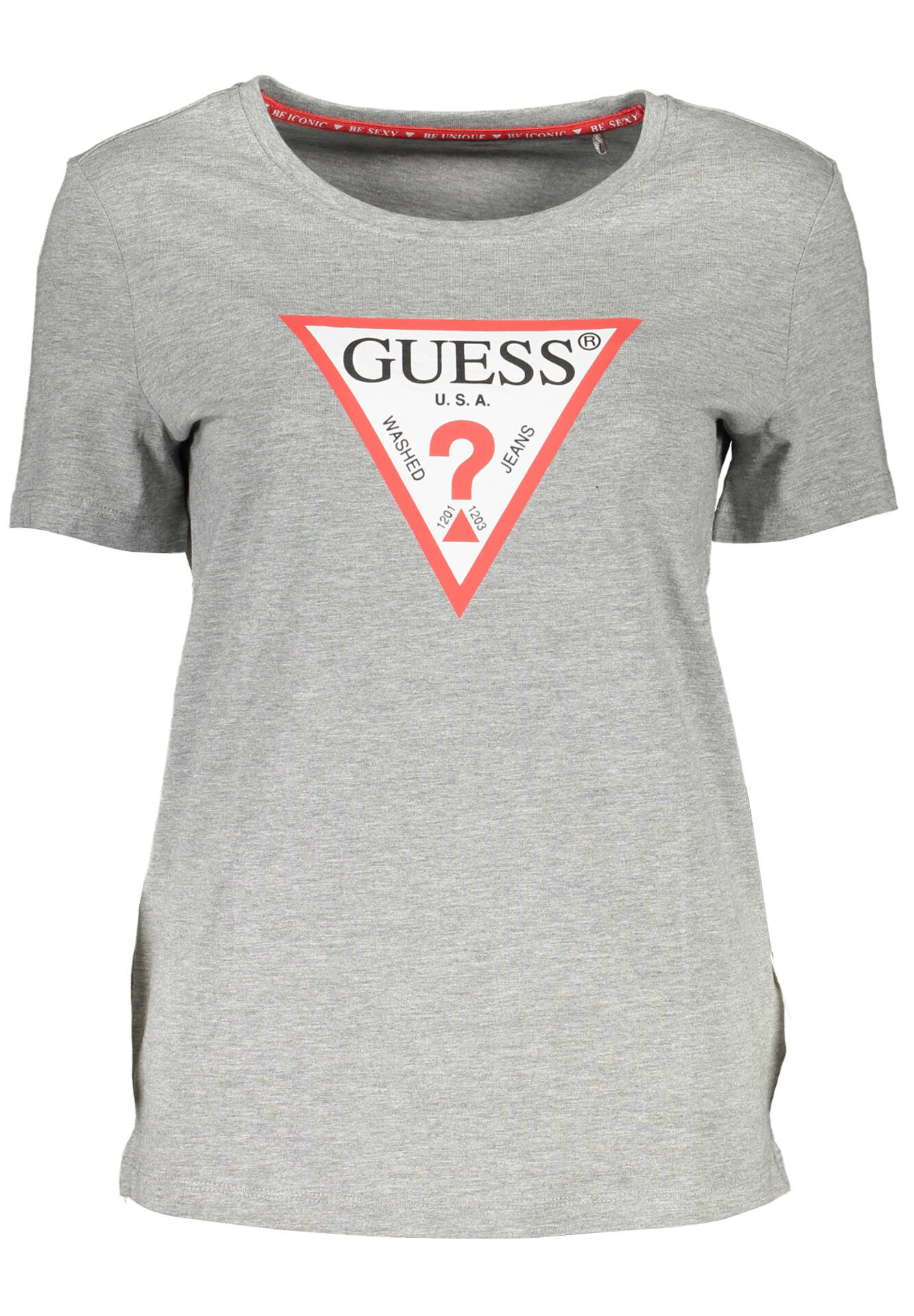 GUESS JEANS SHORT SLEEVE T-SHIRT WOMEN GREY