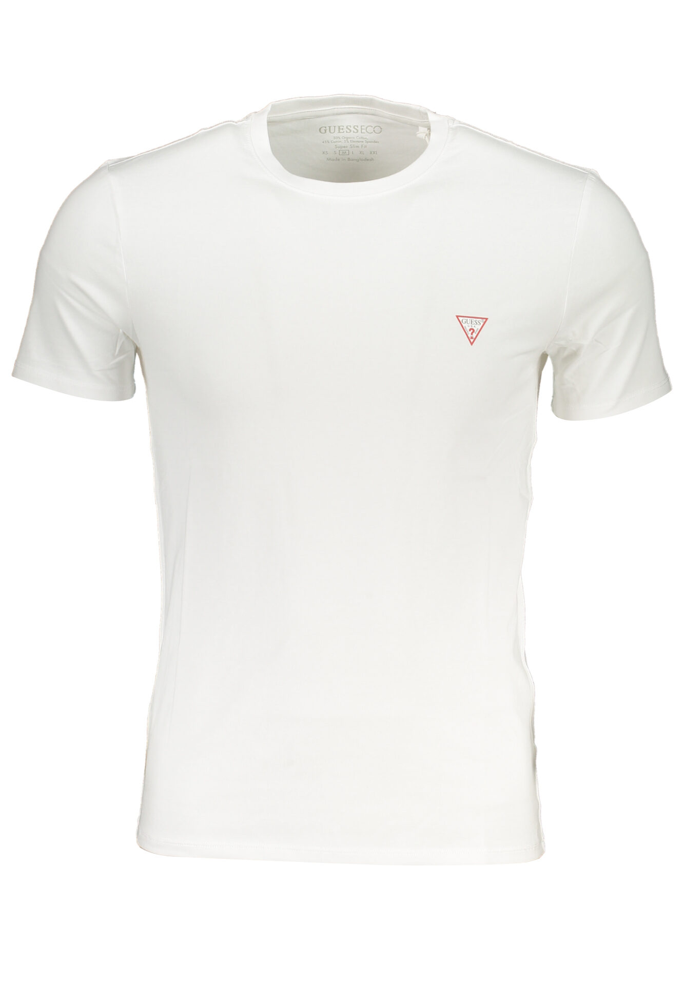 GUESS JEANS WHITE MEN'S SHORT SLEEVED T-SHIRT