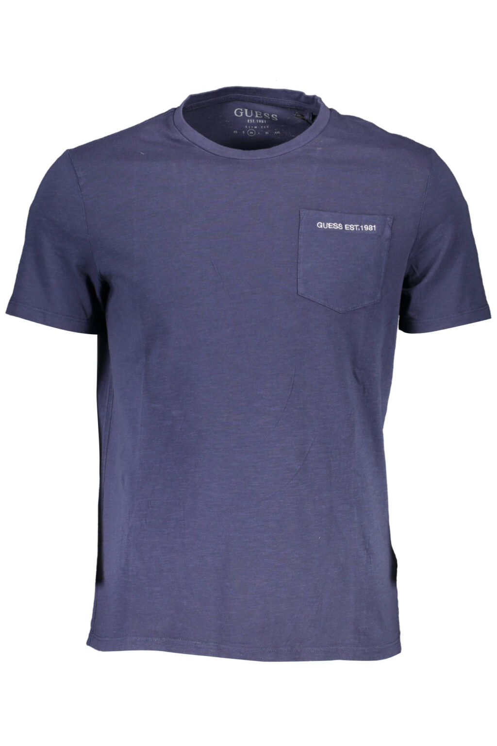 guessjeanst-shirtmanichecorteuomoblu_1 GUESS JEANS vyriški marškinėliai trumpomis rankovėmis, mėlyni