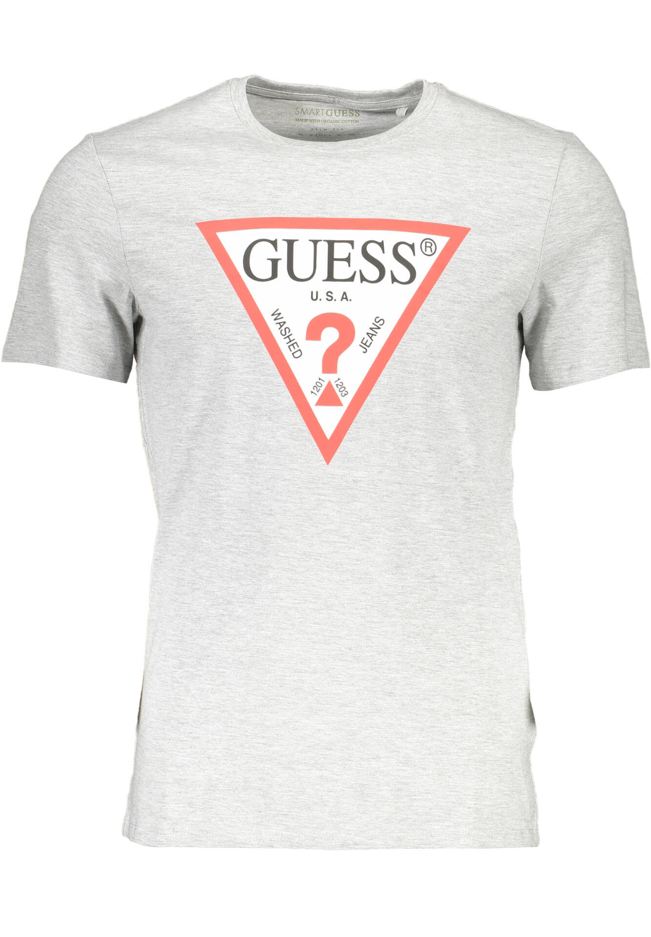 GUESS JEANS SHORT SLEEVE T-SHIRT MEN GREY