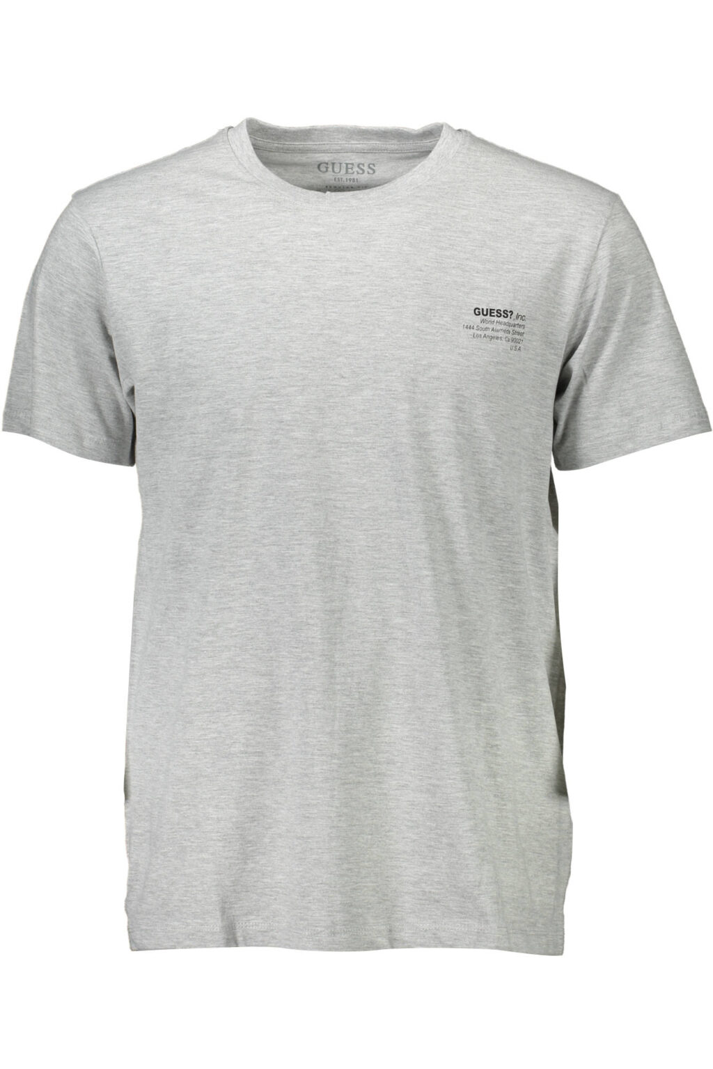 guessjeanst-shirtmanichecorteuomogrigio_1 GUESS JEANS pilki vyriški marškinėliai trumpomis rankovėmis