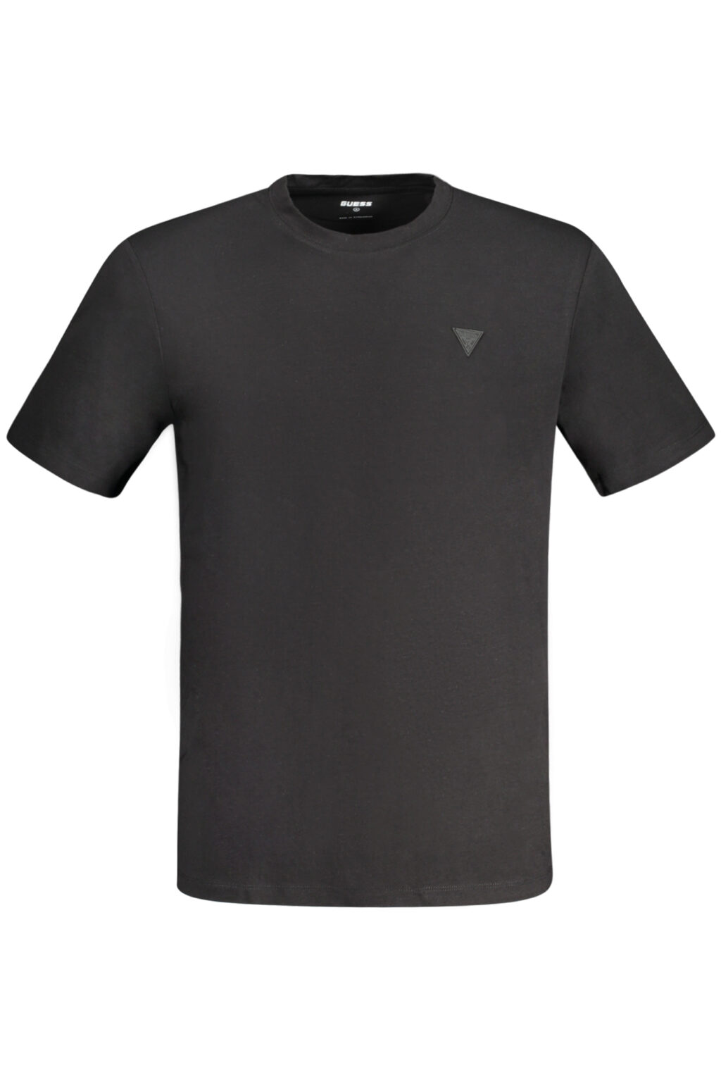 guessjeanst-shirtmanichecorteuomonero_1 GUESS JEANS juodi vyriški marškinėliai trumpomis rankovėmis