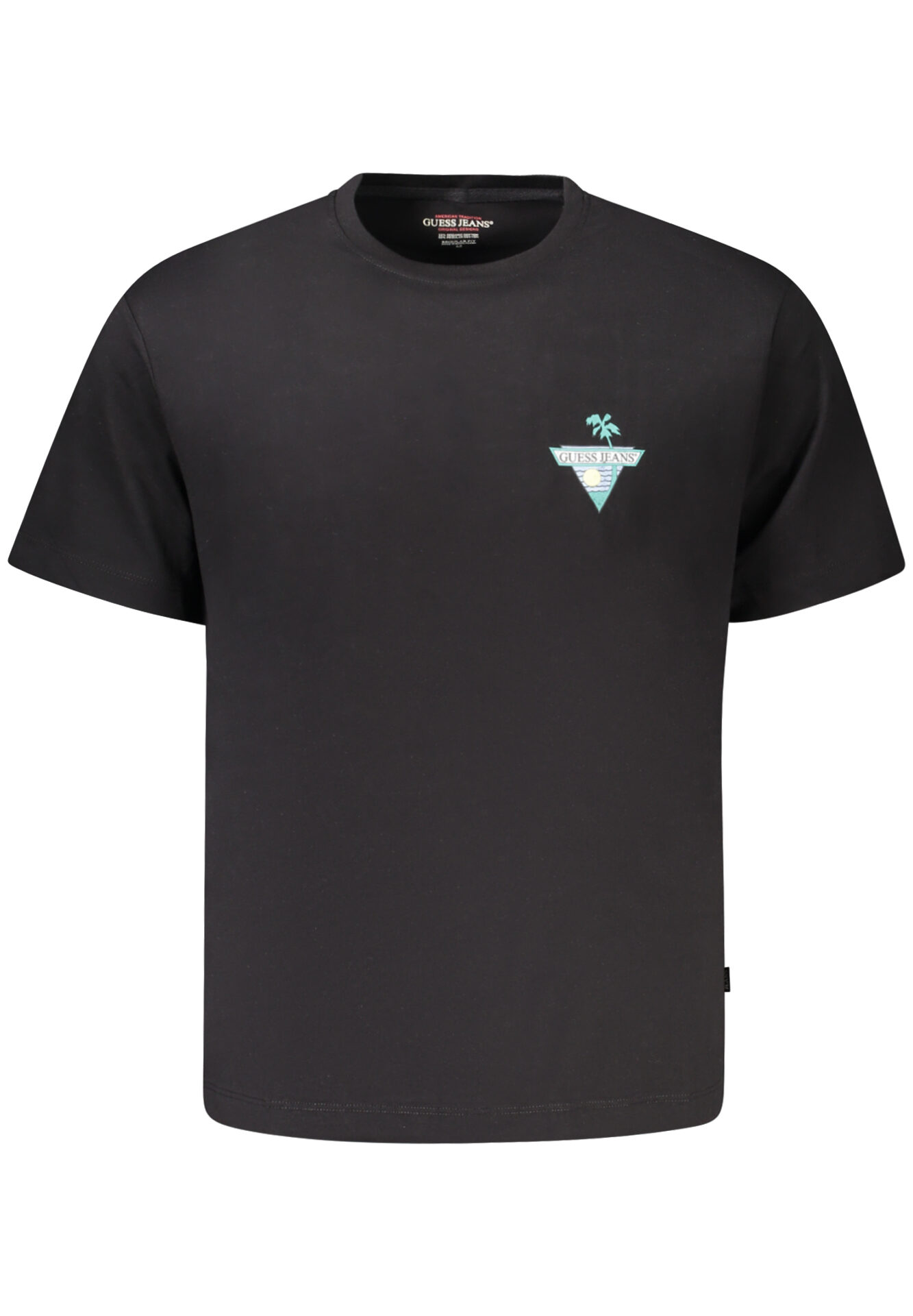 GUESS JEANS SHORT SLEEVE T-SHIRT MEN BLACK