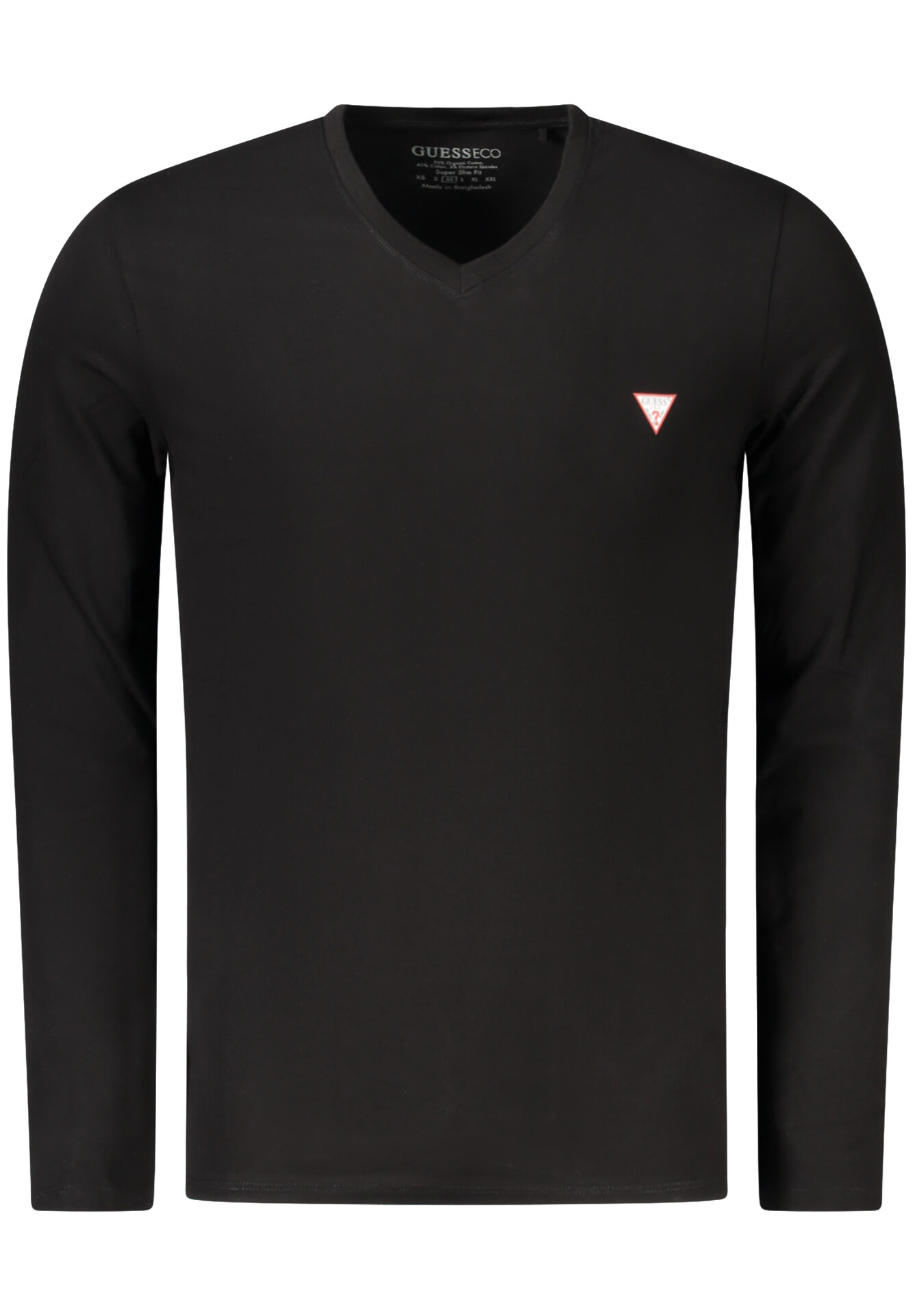 GUESS JEANS LONG SLEEVE T-SHIRT MEN BLACK