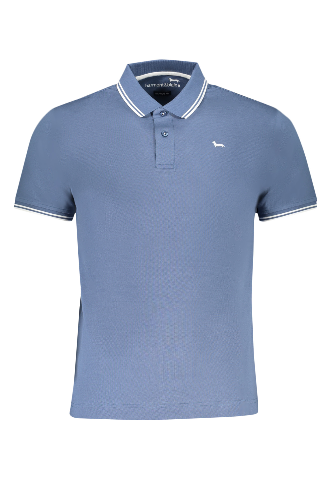 HARMONT & BLAINE mėlyni vyriški polo marškinėliai trumpomis rankovėmis HARMONT & BLAINE mėlyni vyriški polo marškinėliai trumpomis rankovėmis