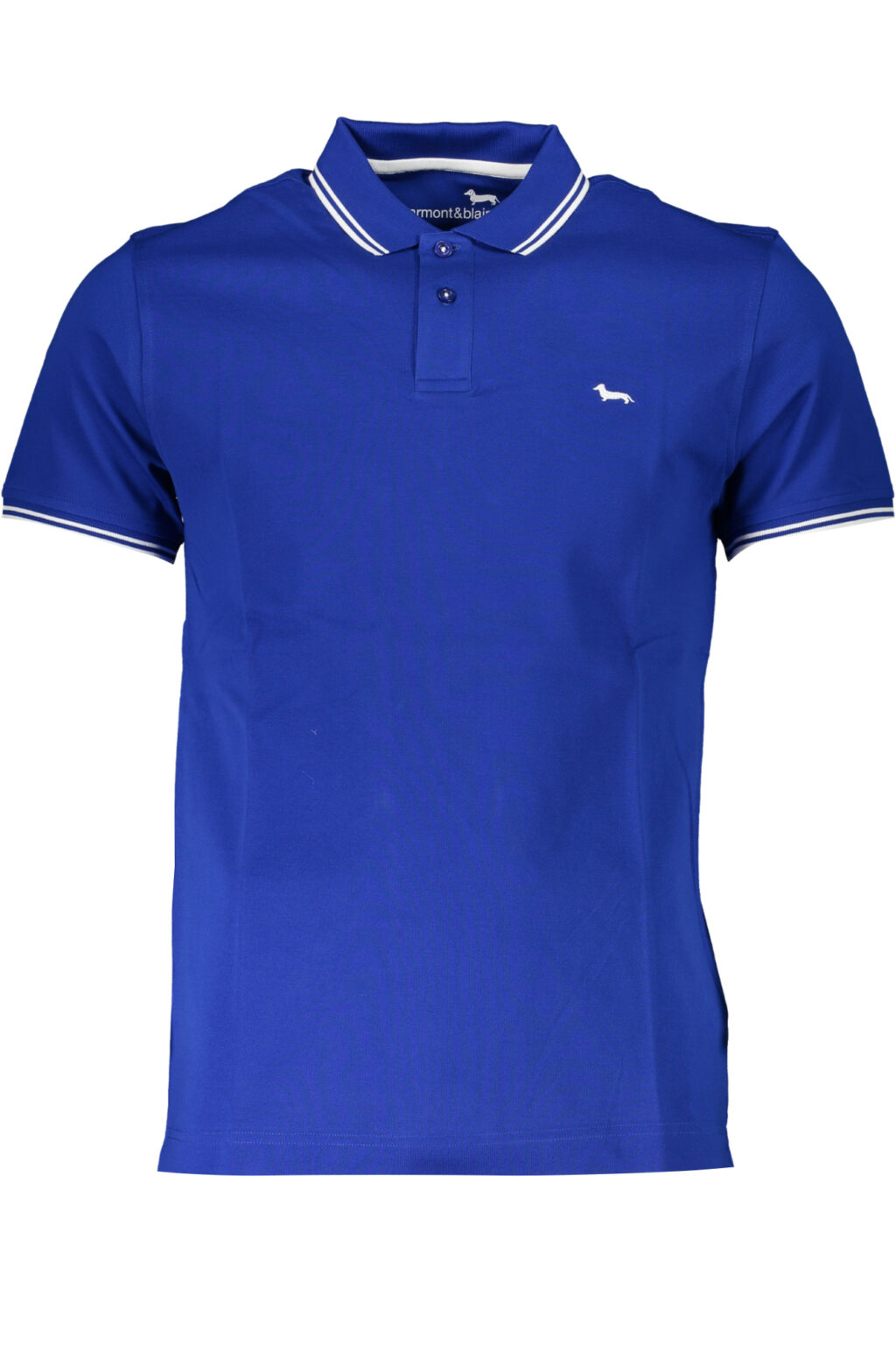 harmont26blainepolomanichecorteuomoblu_1 HARMONT & BLAINE mėlyni vyriški polo marškinėliai trumpomis rankovėmis