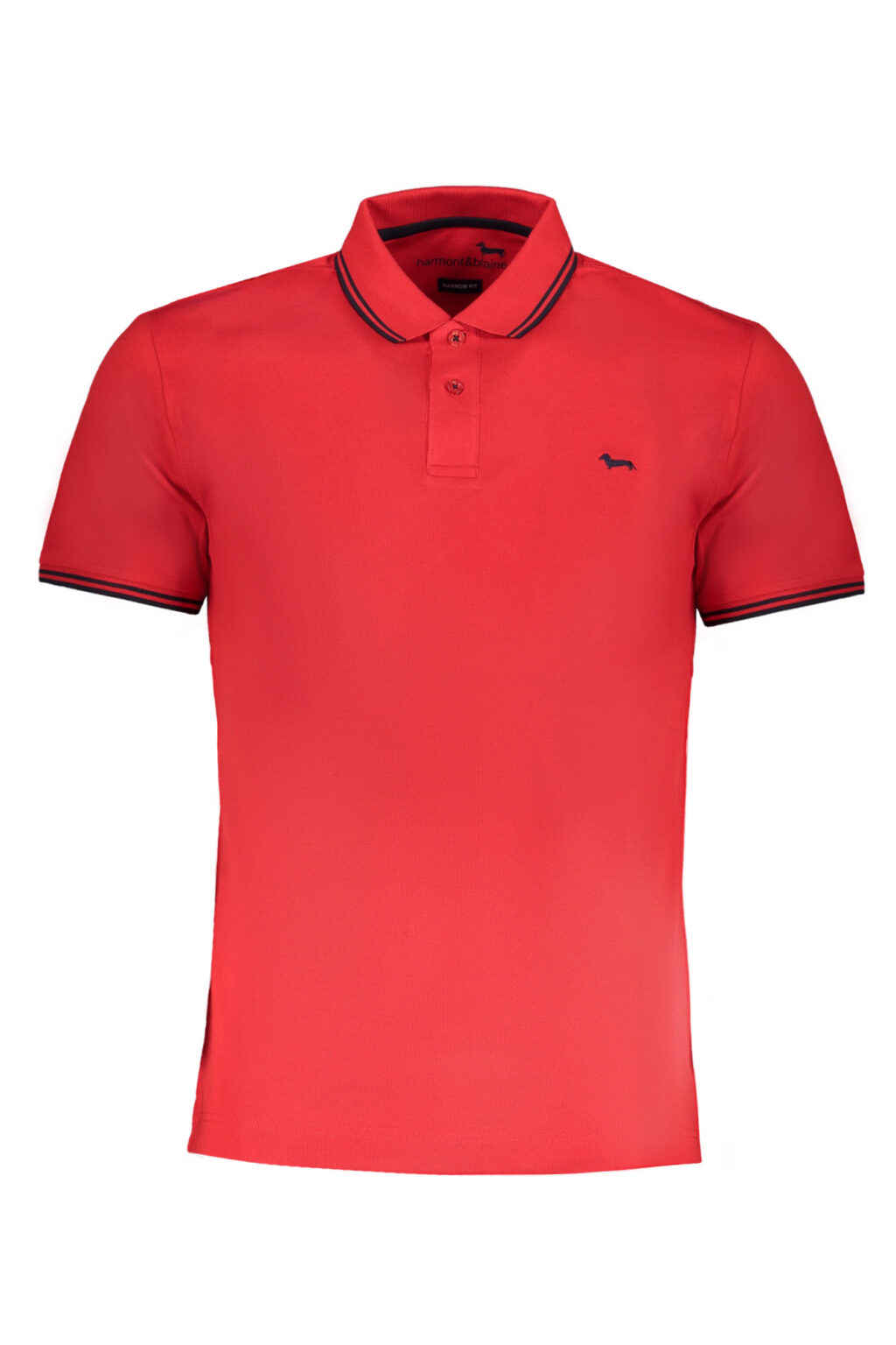 harmont26blainepolomanichecorteuomorosso_1 HARMONT & BLAINE raudoni vyriški polo marškinėliai trumpomis rankovėmis