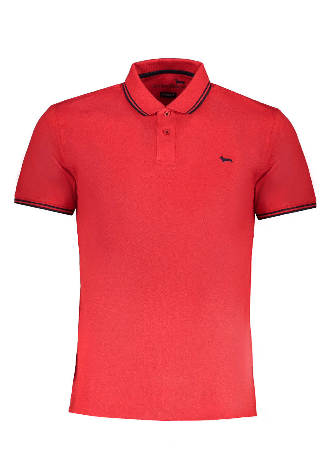 HARMONT & BLAINE MEN'S RED SHORT SLEEVE POLO SHIRT