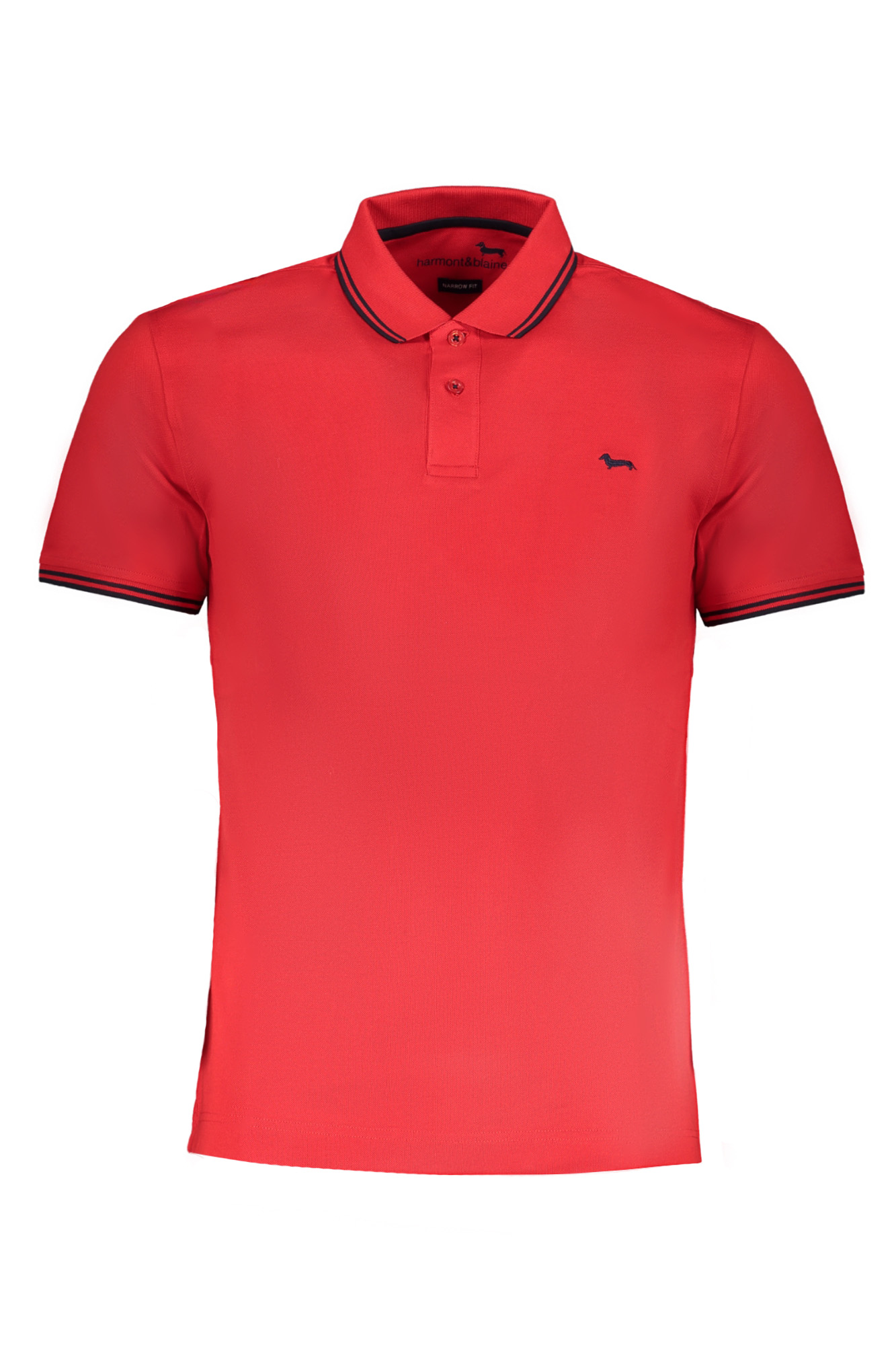 HARMONT & BLAINE raudoni vyriški polo marškinėliai trumpomis rankovėmis HARMONT & BLAINE raudoni vyriški polo marškinėliai trumpomis rankovėmis