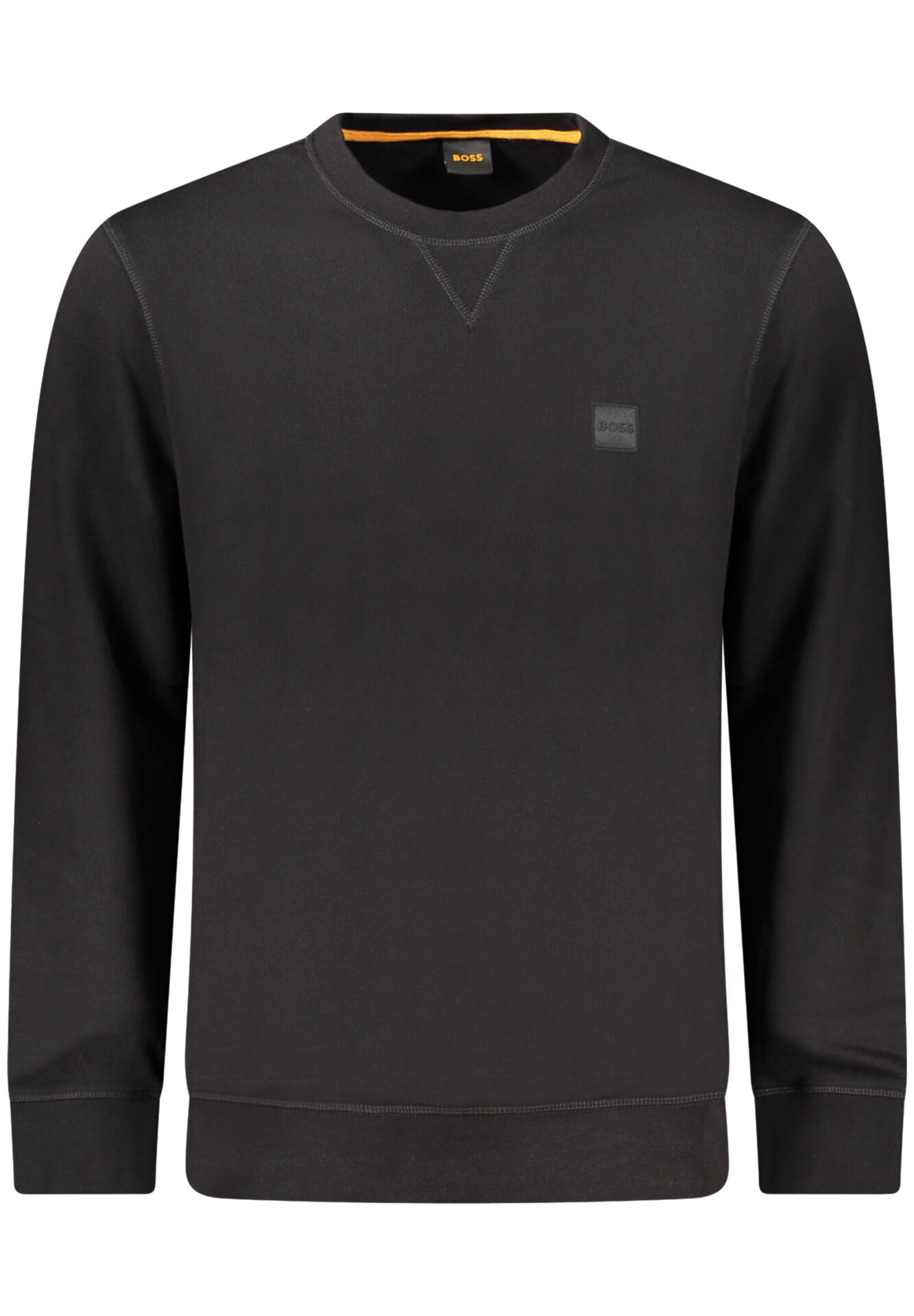 HUGO BOSS MEN'S BLACK ZIP-UP SWEATSHIRT