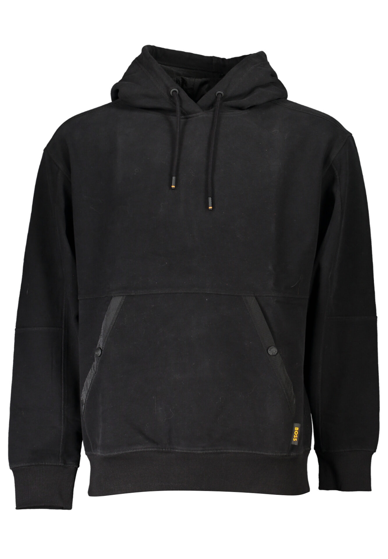 HUGO BOSS MEN'S BLACK ZIPLESS SWEATSHIRT