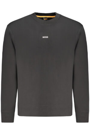 HUGO BOSS MEN'S BLACK ZIP-UP SWEATSHIRT