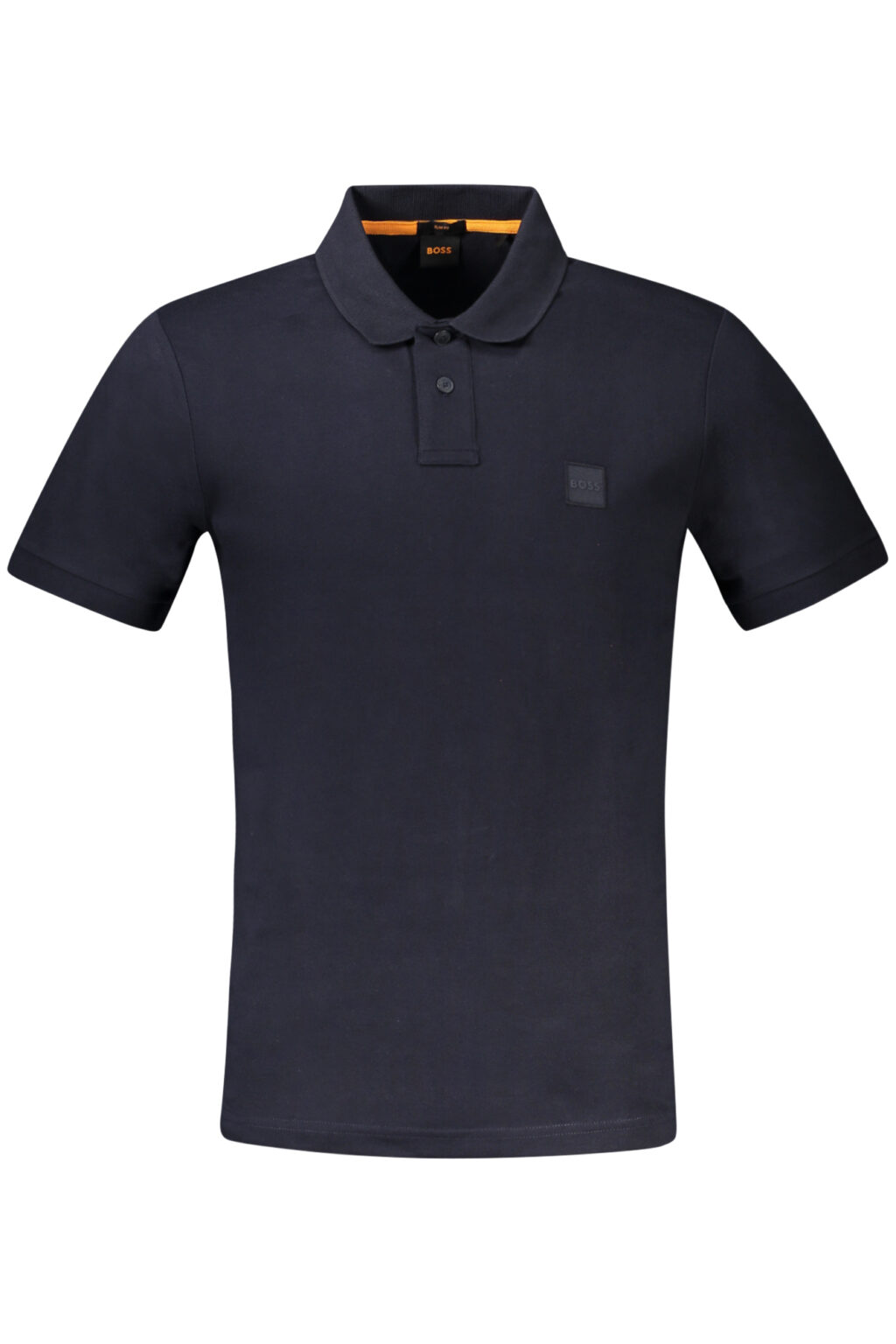 HUGO BOSS mėlyni vyriški polo marškinėliai trumpomis rankovėmis