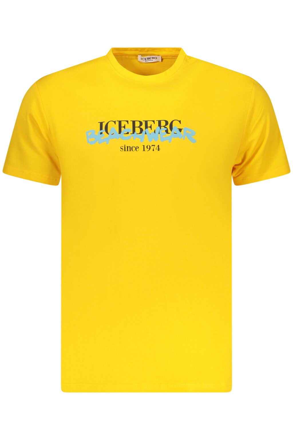 ICEBERG geltoni vyriški marškinėliai trumpomis rankovėmis