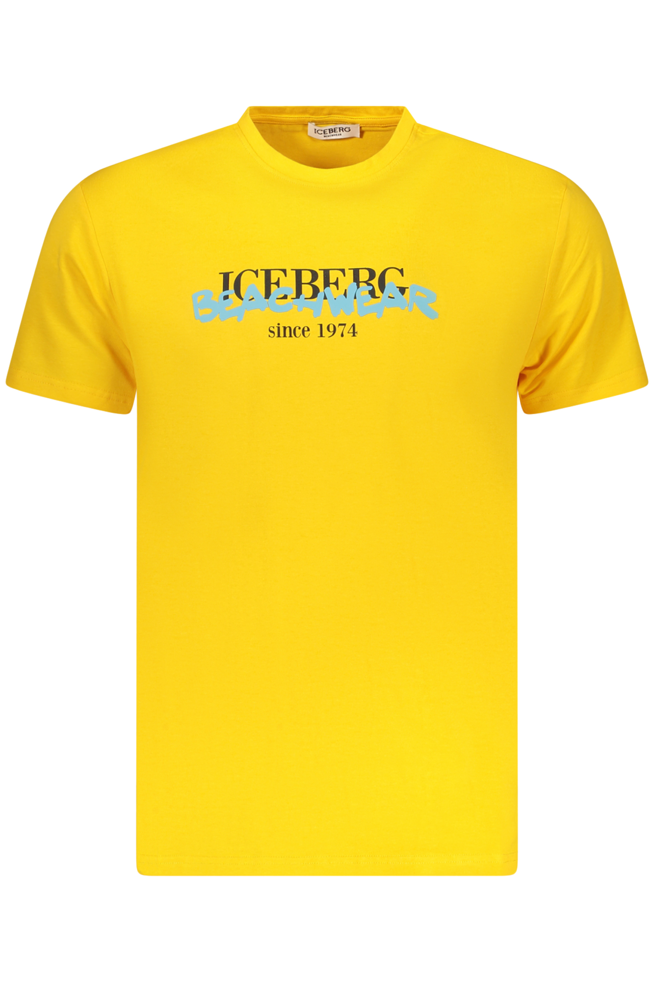 ICEBERG geltoni vyriški marškinėliai trumpomis rankovėmis ICEBERG geltoni vyriški marškinėliai trumpomis rankovėmis