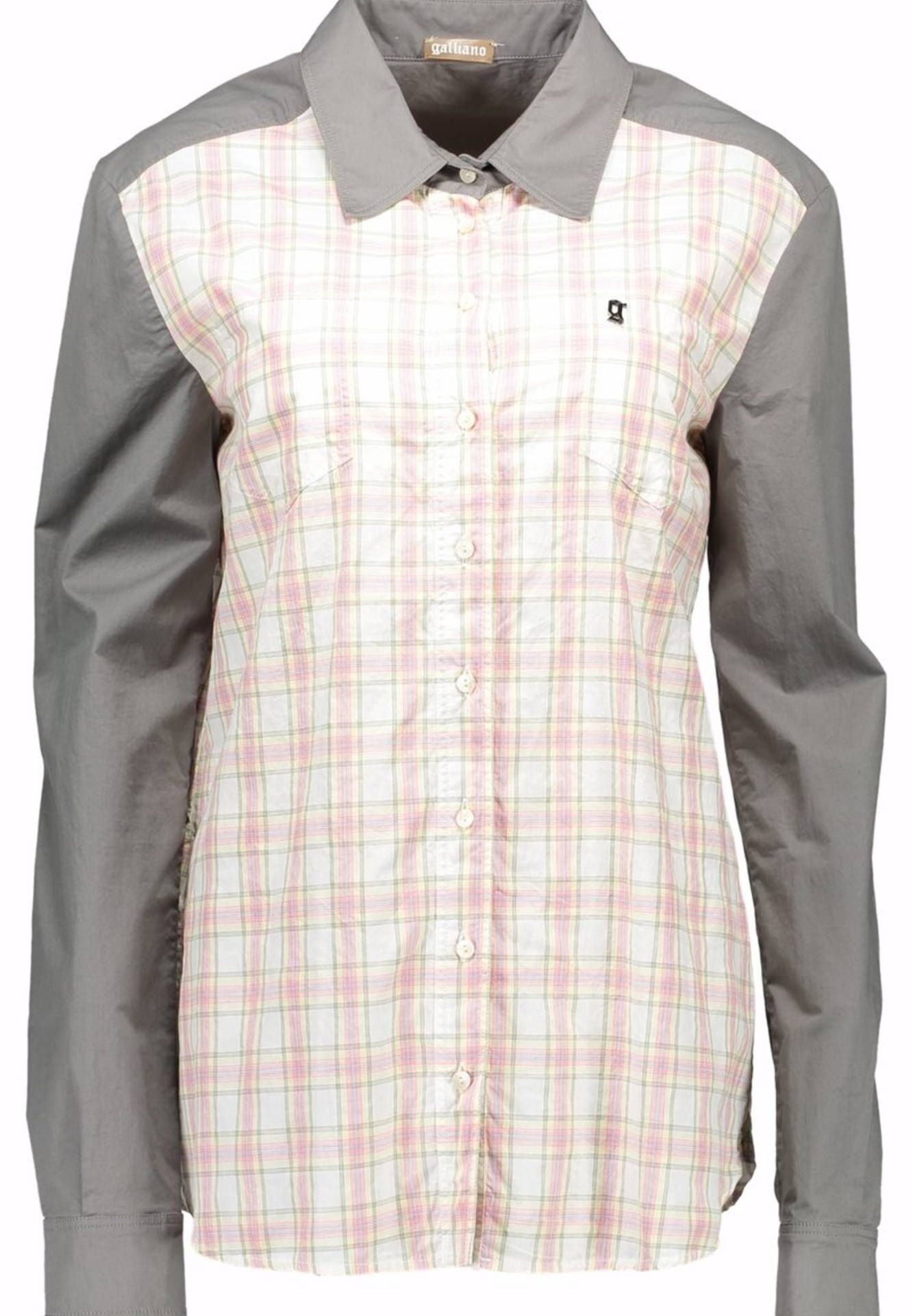 JOHN GALLIANO WOMEN'S LONG SLEEVE SHIRT GRAY