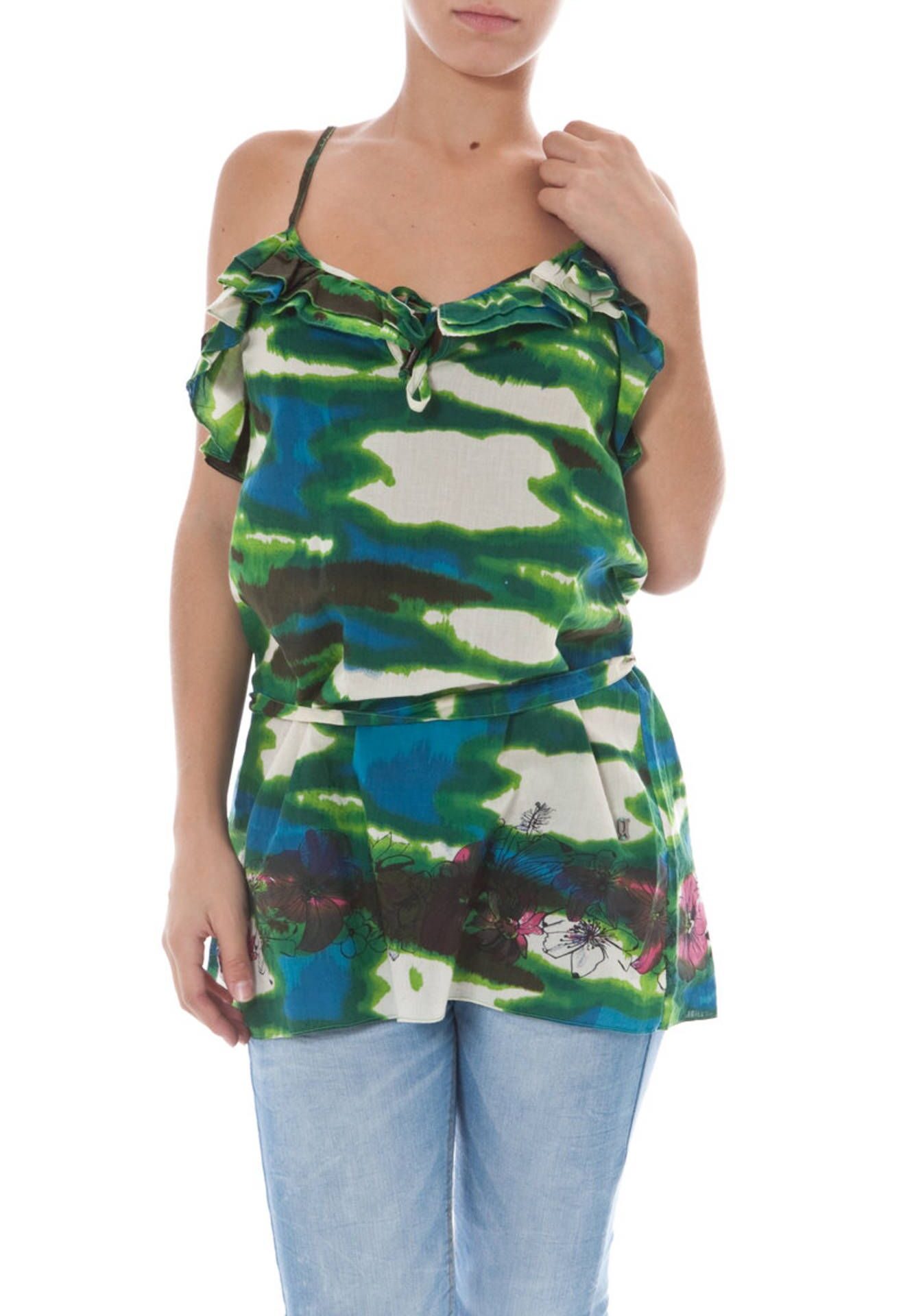 JOHN GALLIANO WOMEN'S GREEN TANK