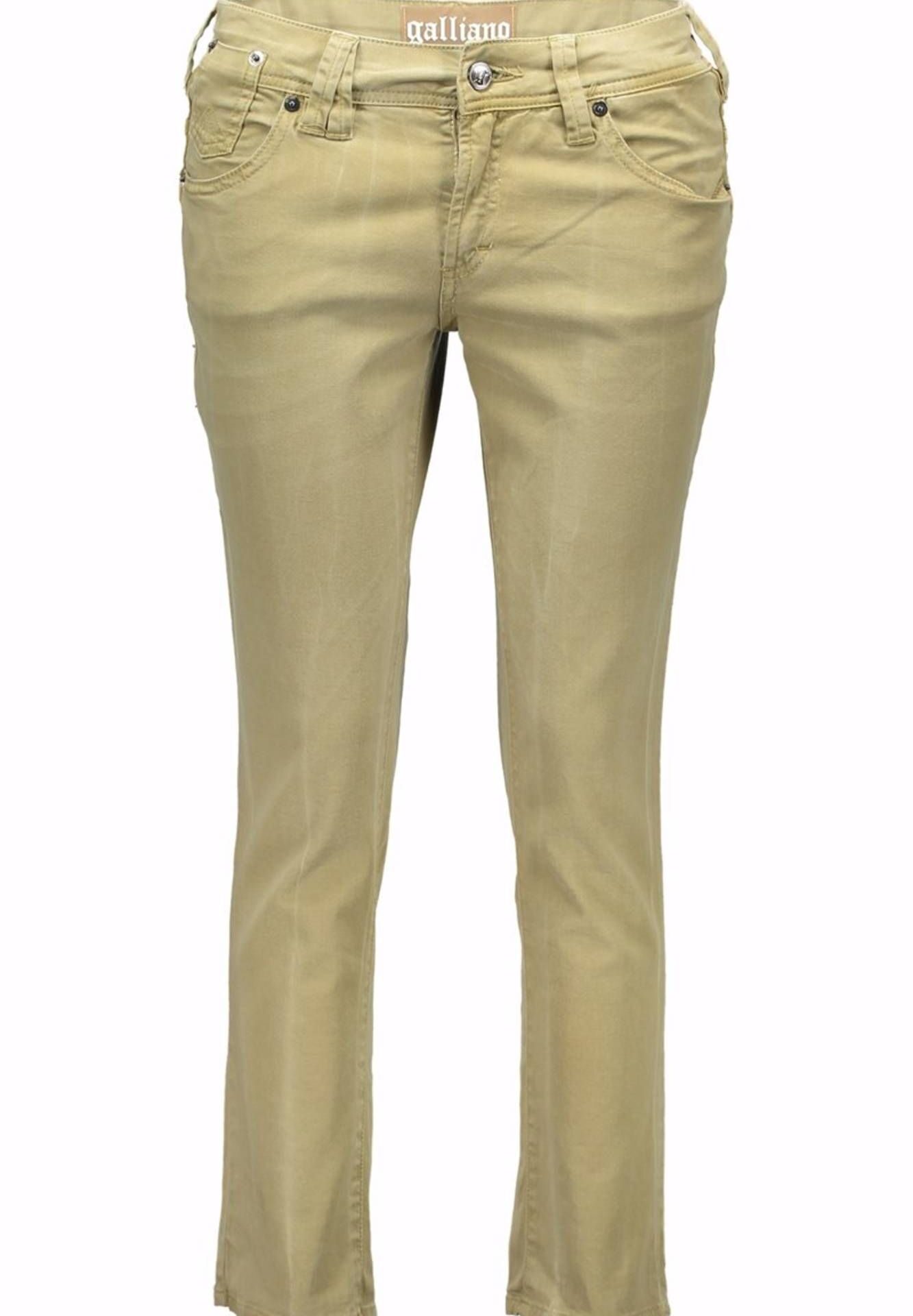 JOHN GALLIANO WOMEN'S GREEN PINOCCHIETTO PANTS