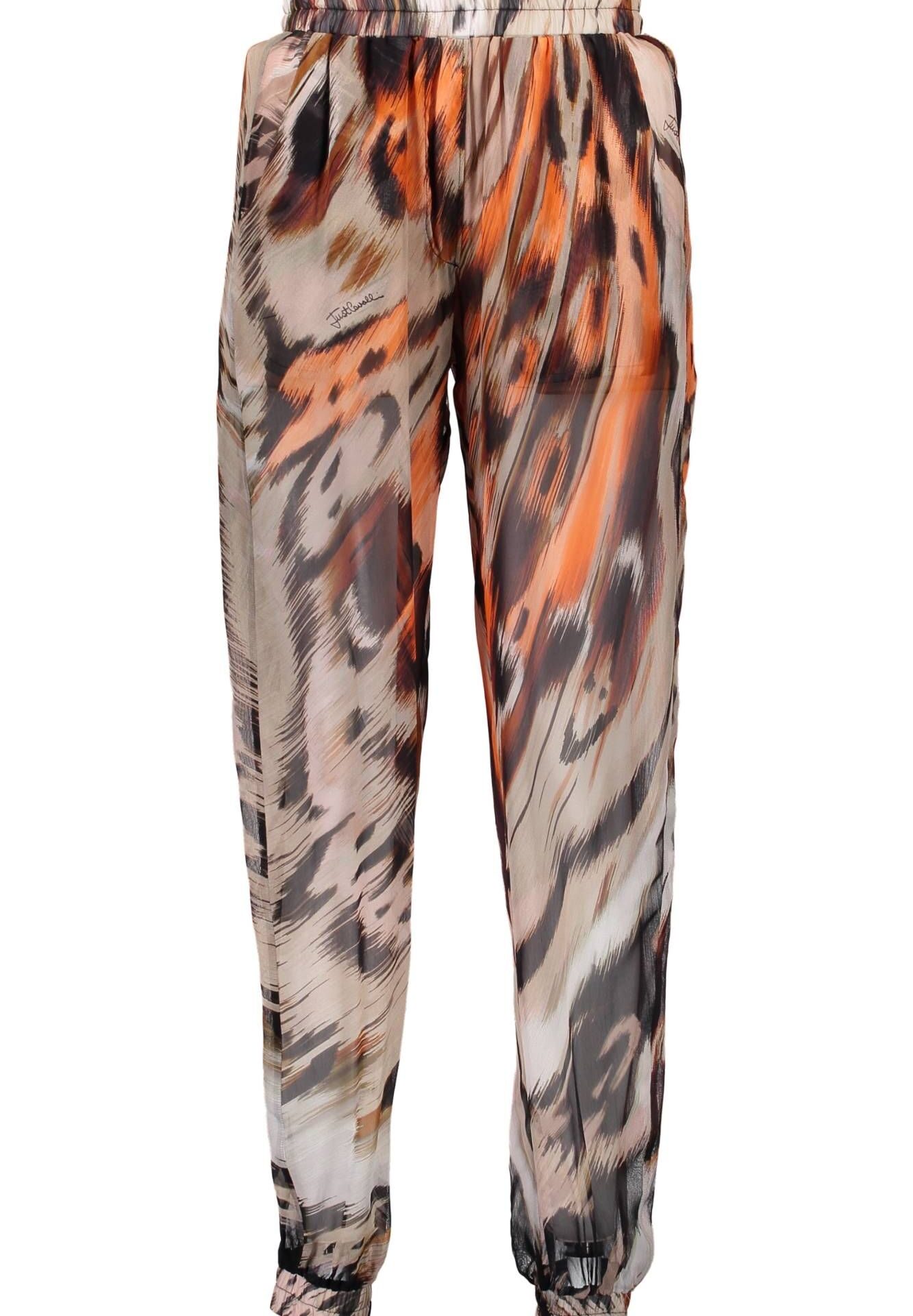 JUST CAVALLI WOMEN'S ORANGE TROUSERS