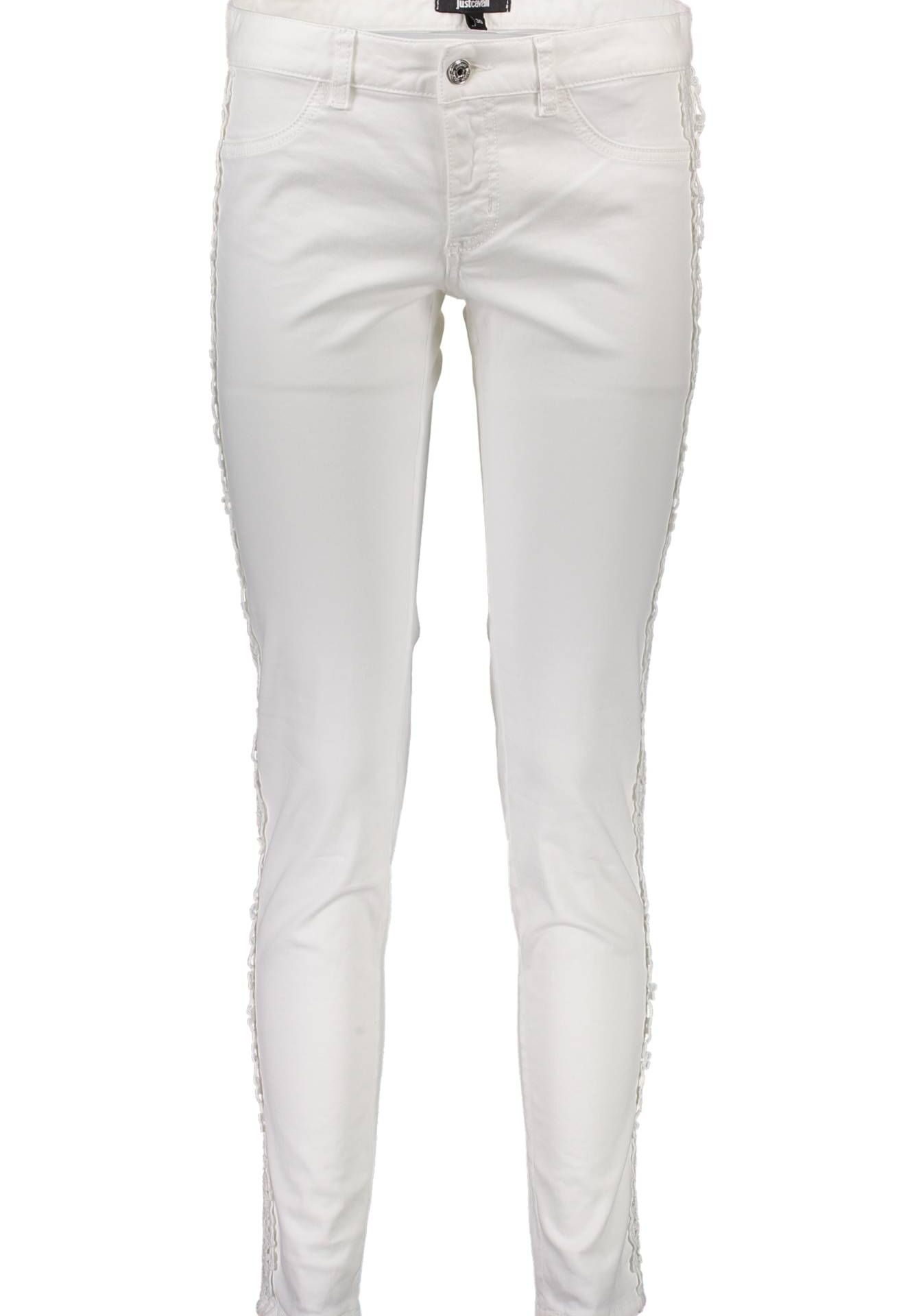 JUST CAVALLI WOMEN'S WHITE TROUSERS
