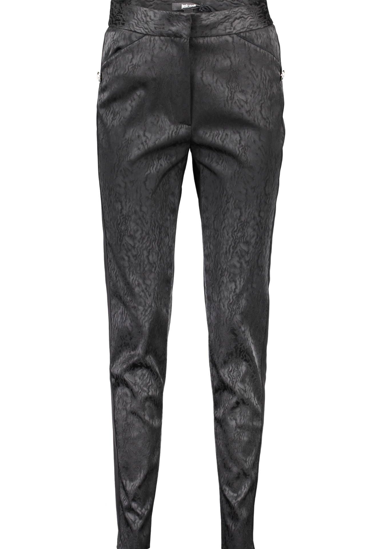 JUST CAVALLI WOMEN'S BLACK TROUSERS